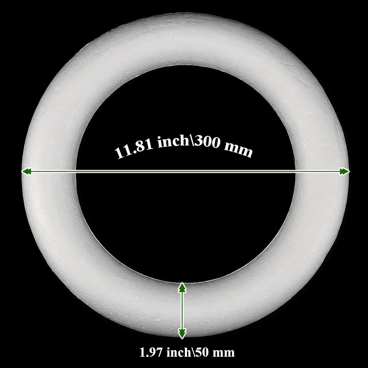 3 Pack 12 Inch Craft Foam Wreath for DIY Projects