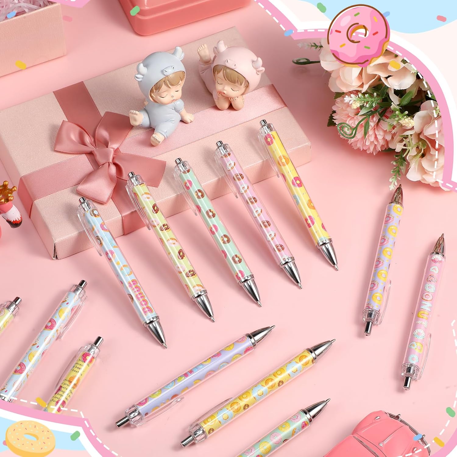 48 Pcs Donut Gel Pens Bulk Cute Donut Writing Pens
