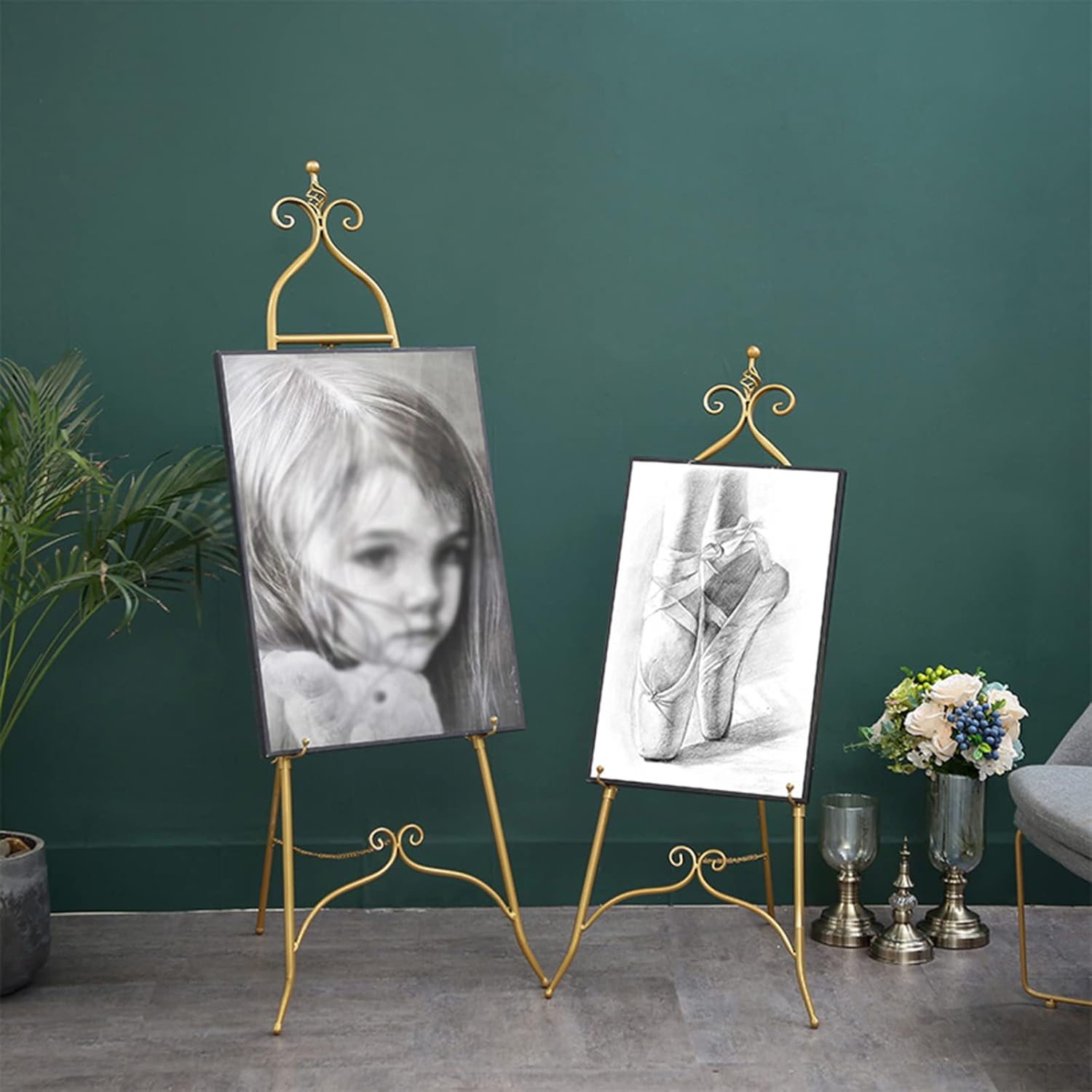 Folding A-Frame Easel for Painting and Display