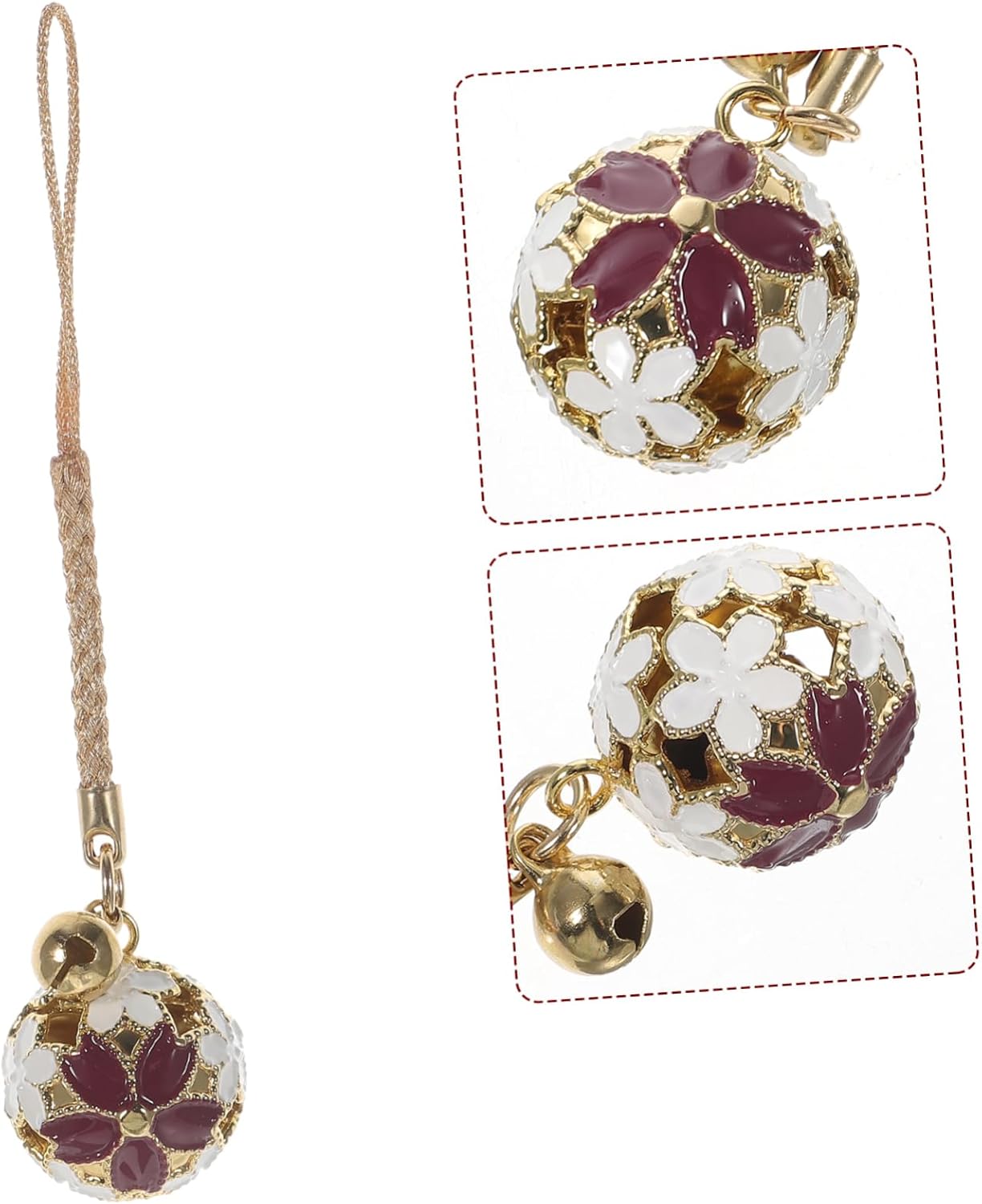 EXCEART DIY Hollow Cherry Blossom Japanese Bells Hanging Decor