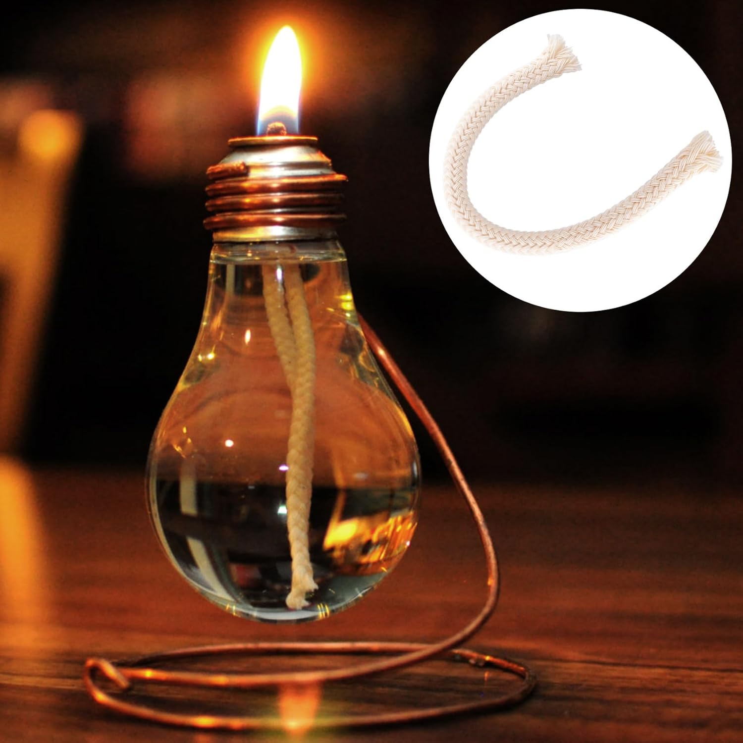 10 PCS 14 Round Oil Lamp Wicks with Holders