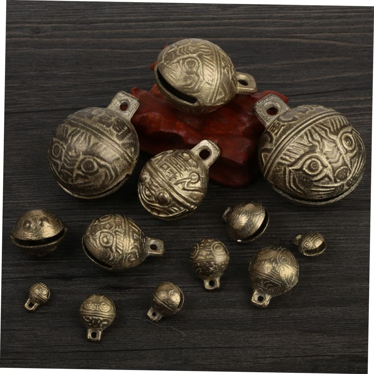 STOBOK 30pcs Colorful Metal Christmas Bells