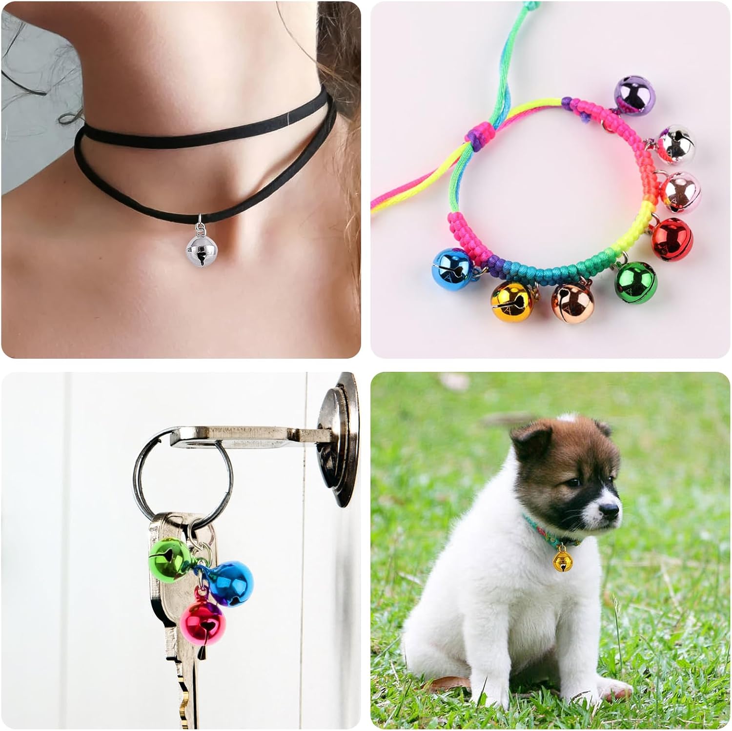 LIGHOON 120 Pcs 12 Inch Colorful Craft Bells