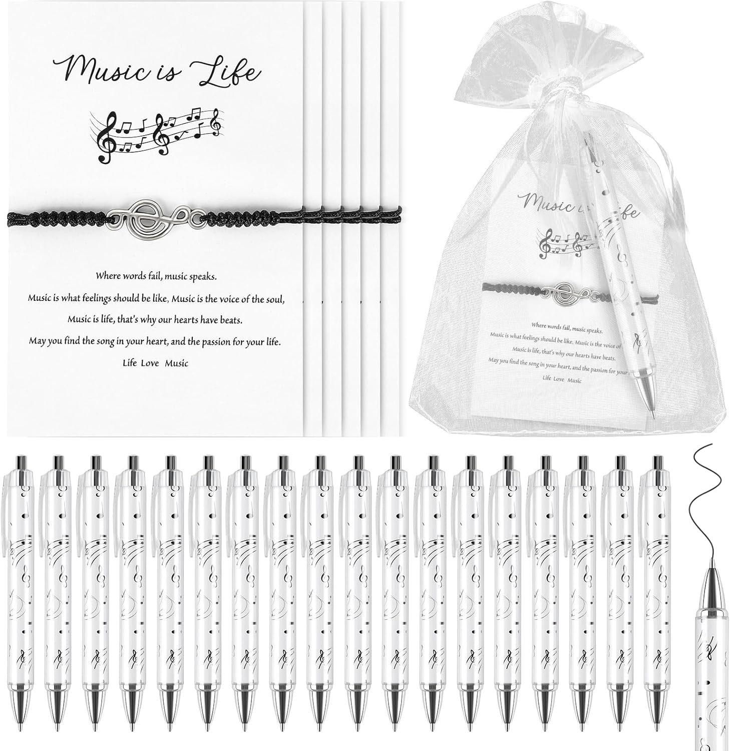 EYNDYN 24 Piece Music Gift Set for Men and Women