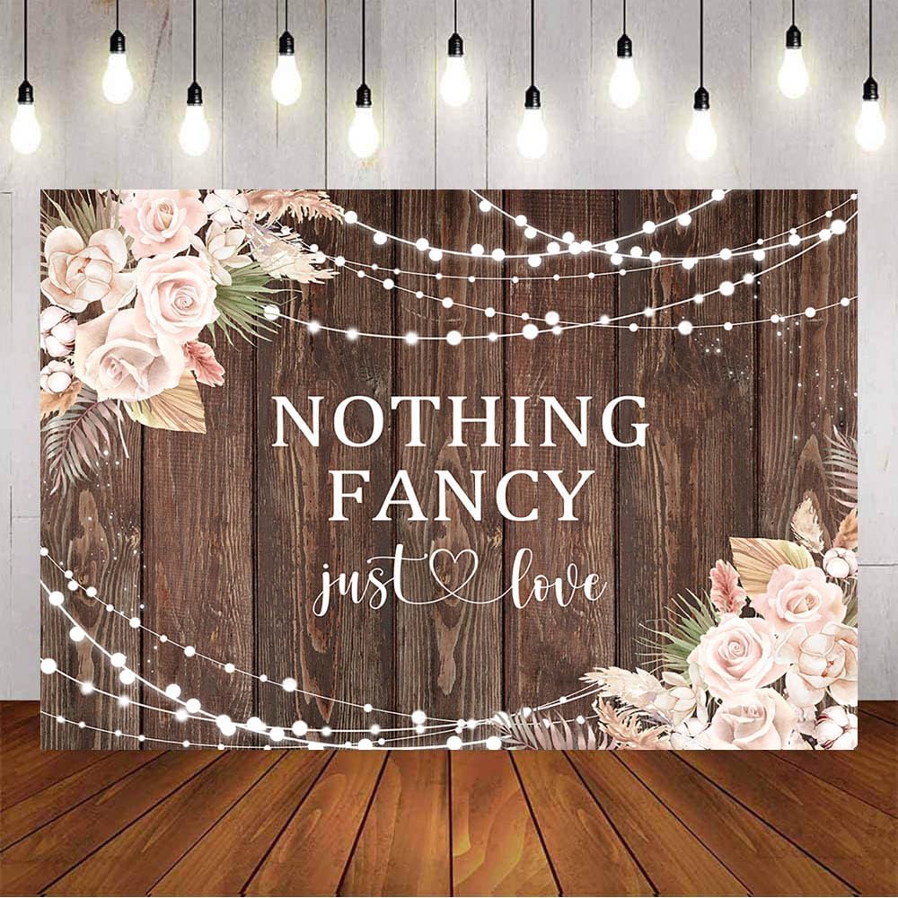 Rustic Wedding Backdrop for Photography 7x5ft