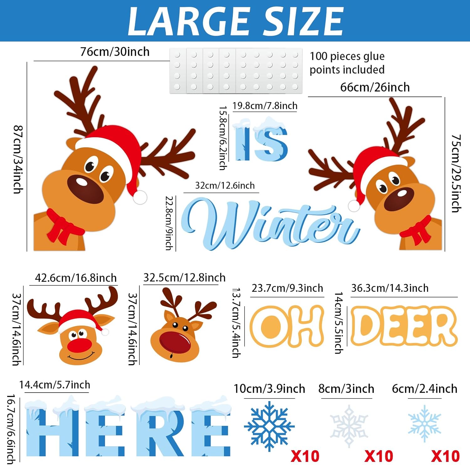 ZOIIWA Large Christmas Bulletin Board Classroom Decoration