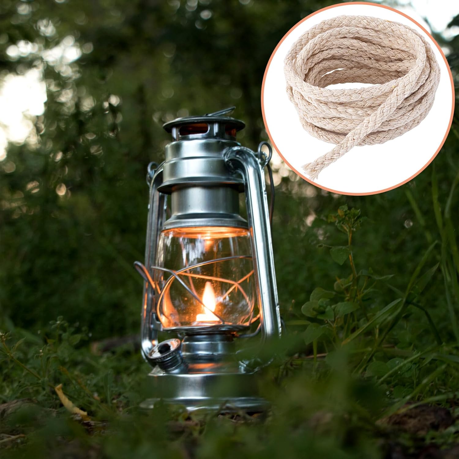 656 Ft 5mm Cotton Oil Lamp Wicks - Beige