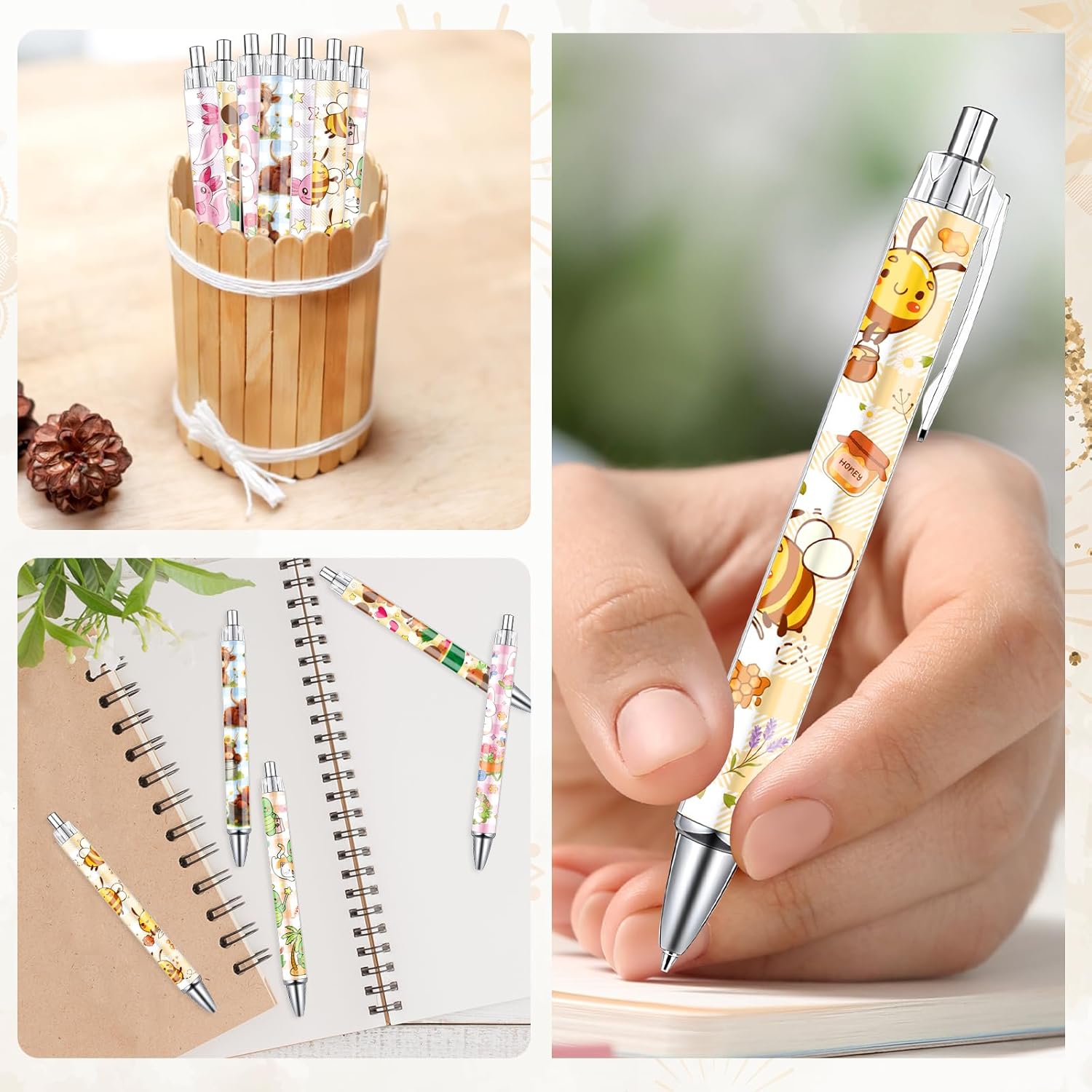 Animal Ballpoint Pens Gift Set - 24PCS Cartoon Animal Pens