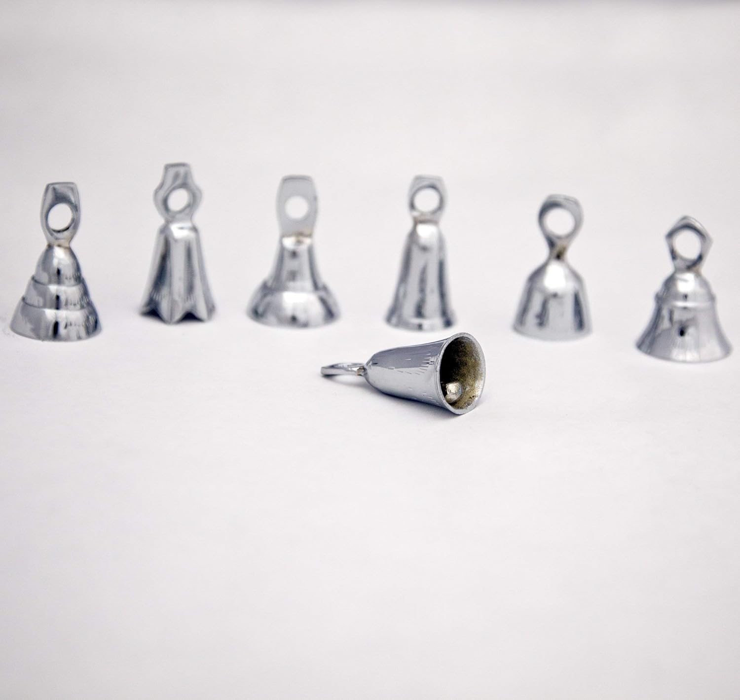 One Dozen 2 Inch Silver Tinkly Bells for Wedding