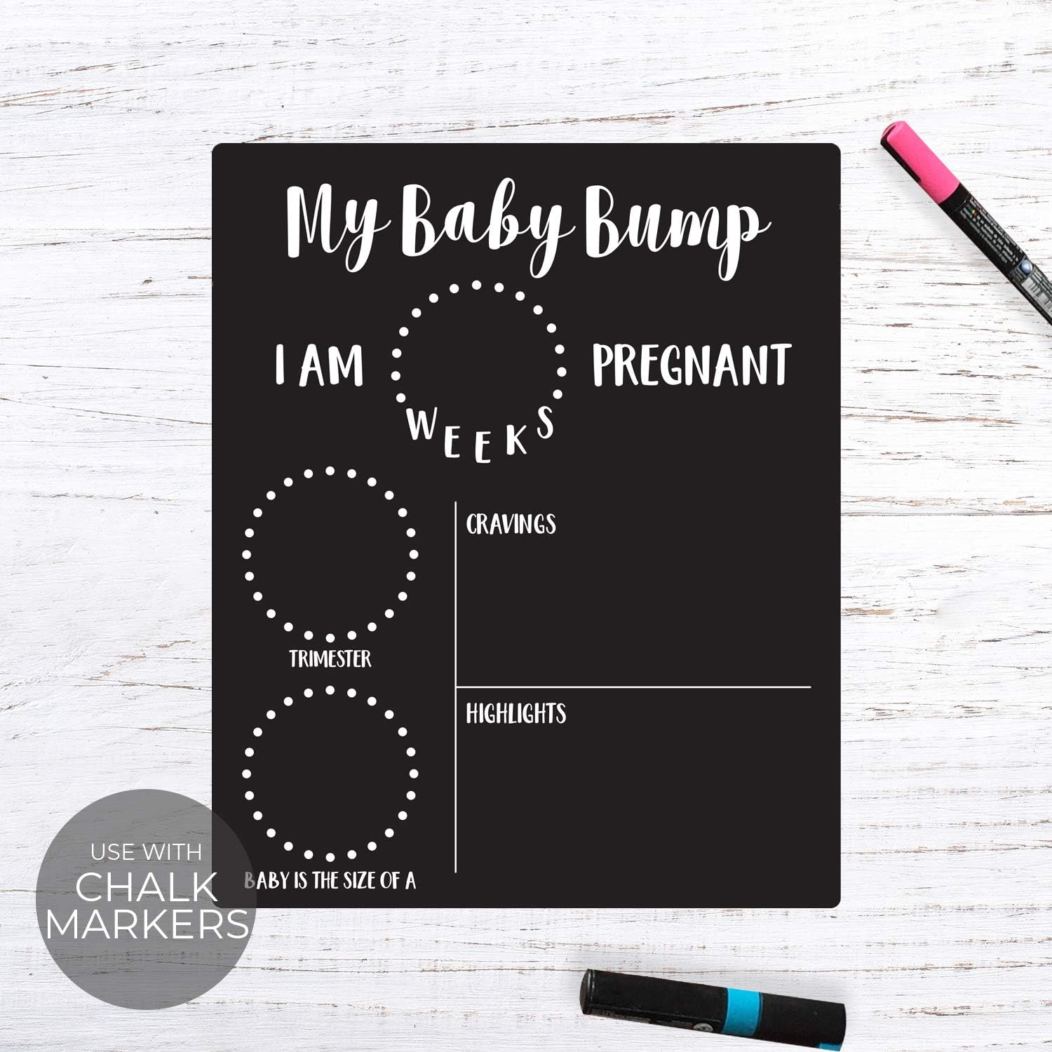 Canopy Street My Baby Bump Pregnancy Timeline Dry Erase Sign