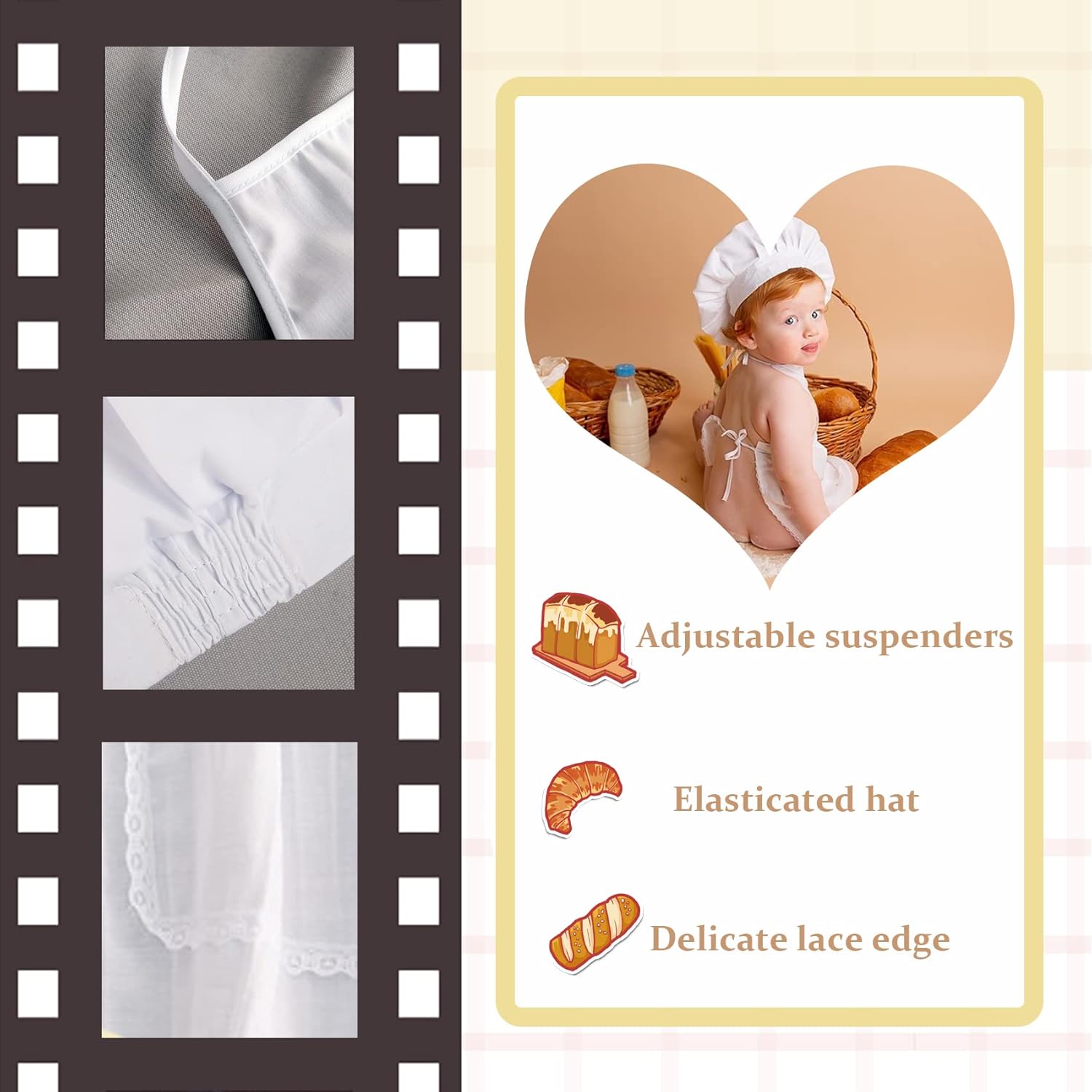 KHC-KHF Baby Chef Costume Outfit Set