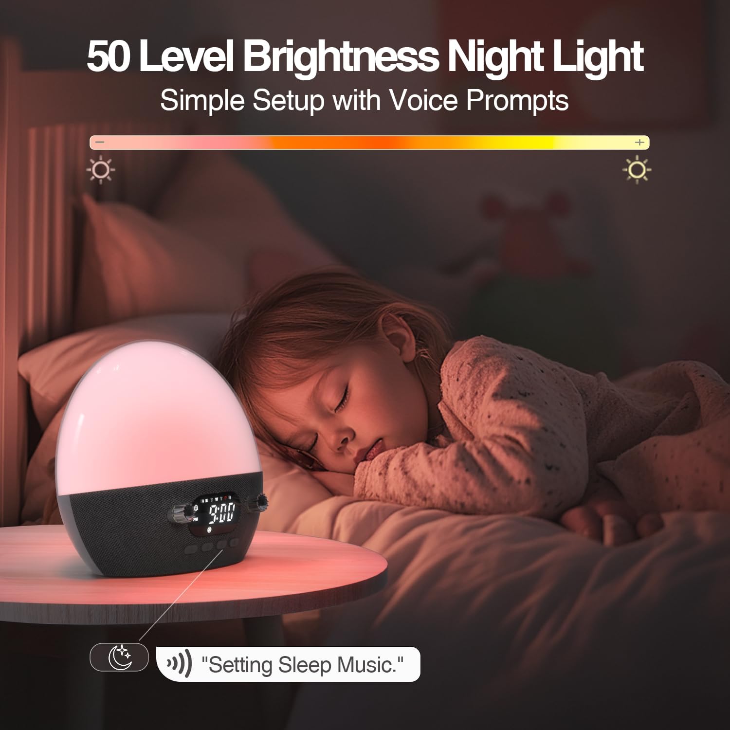 MOMILLA Sunrise Alarm Clock with Bluetooth Speaker