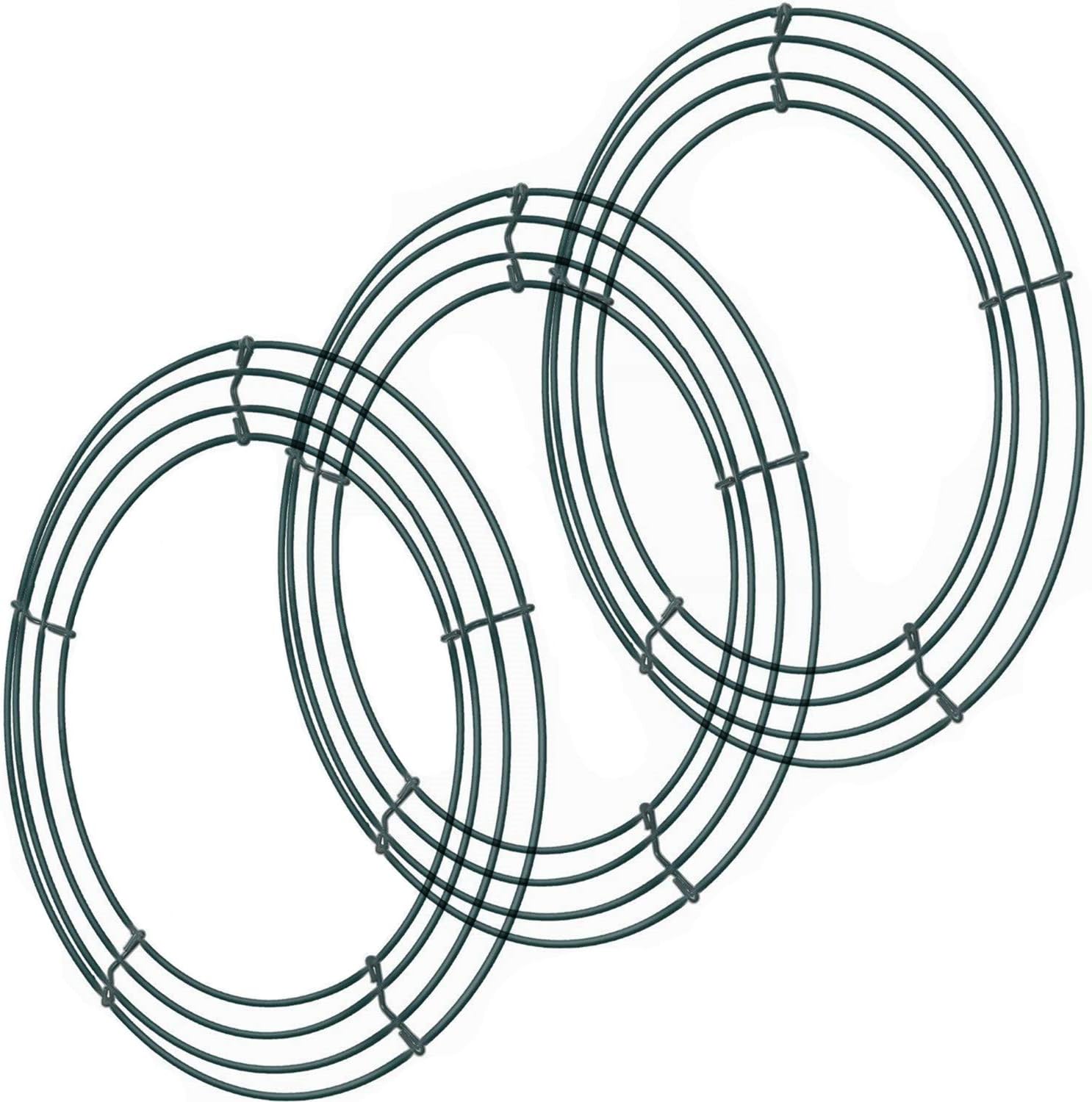 Stark 3 Pack Green Wire Wreath Frames for Crafts
