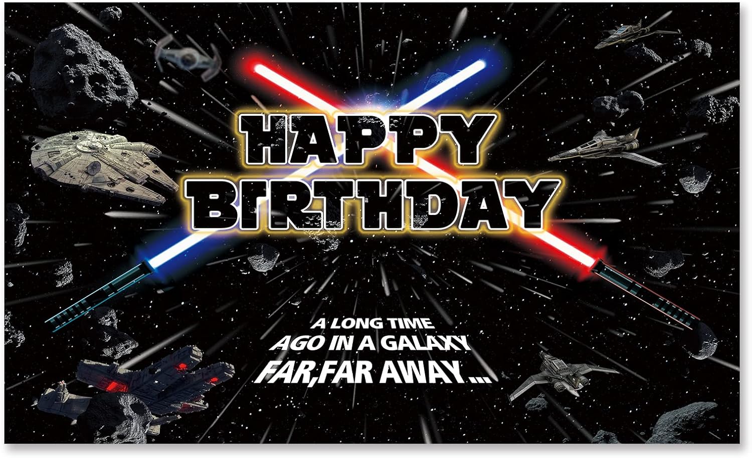 Seasonwood Galaxy Birthday Backdrop 5x3ft