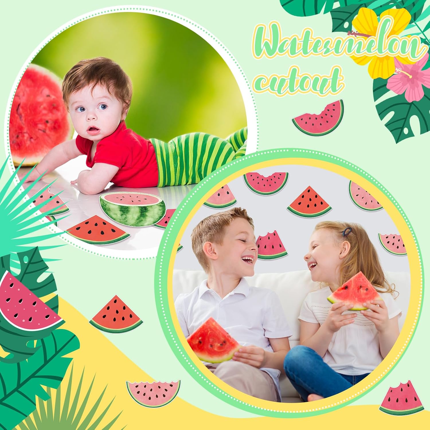Seajan 60 Pcs Watermelon Bulletin Board Decorations