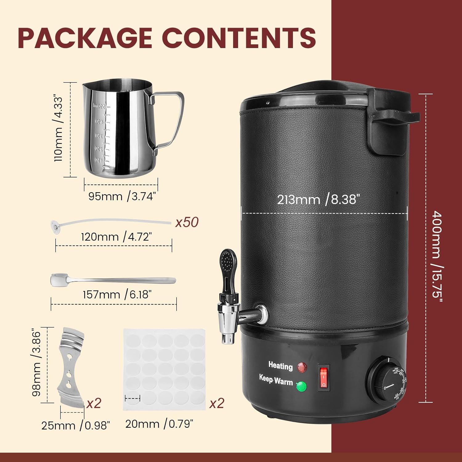 POWLAB 8L Electric Wax Melter for Candle Making 1