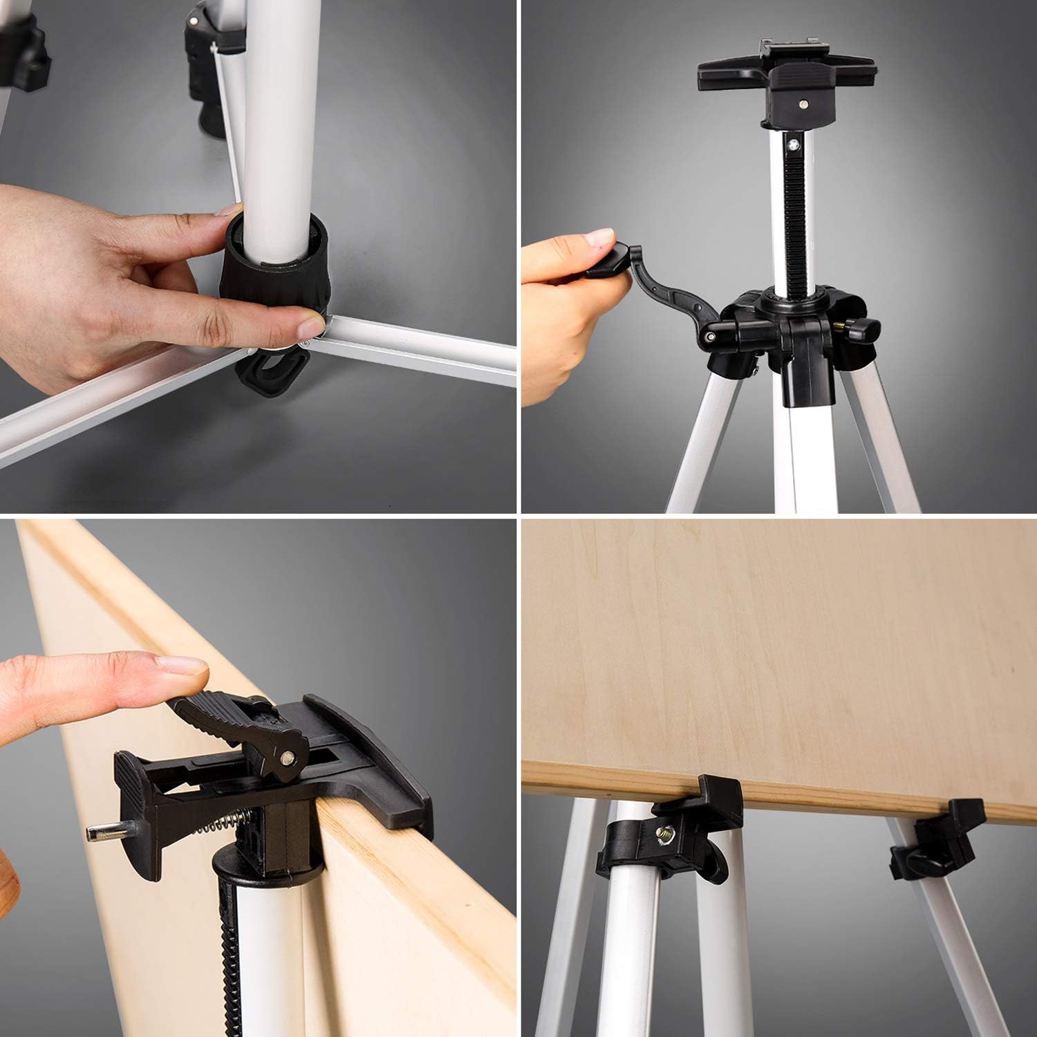Adjustable Retractable Aluminum Easel for Art and Display
