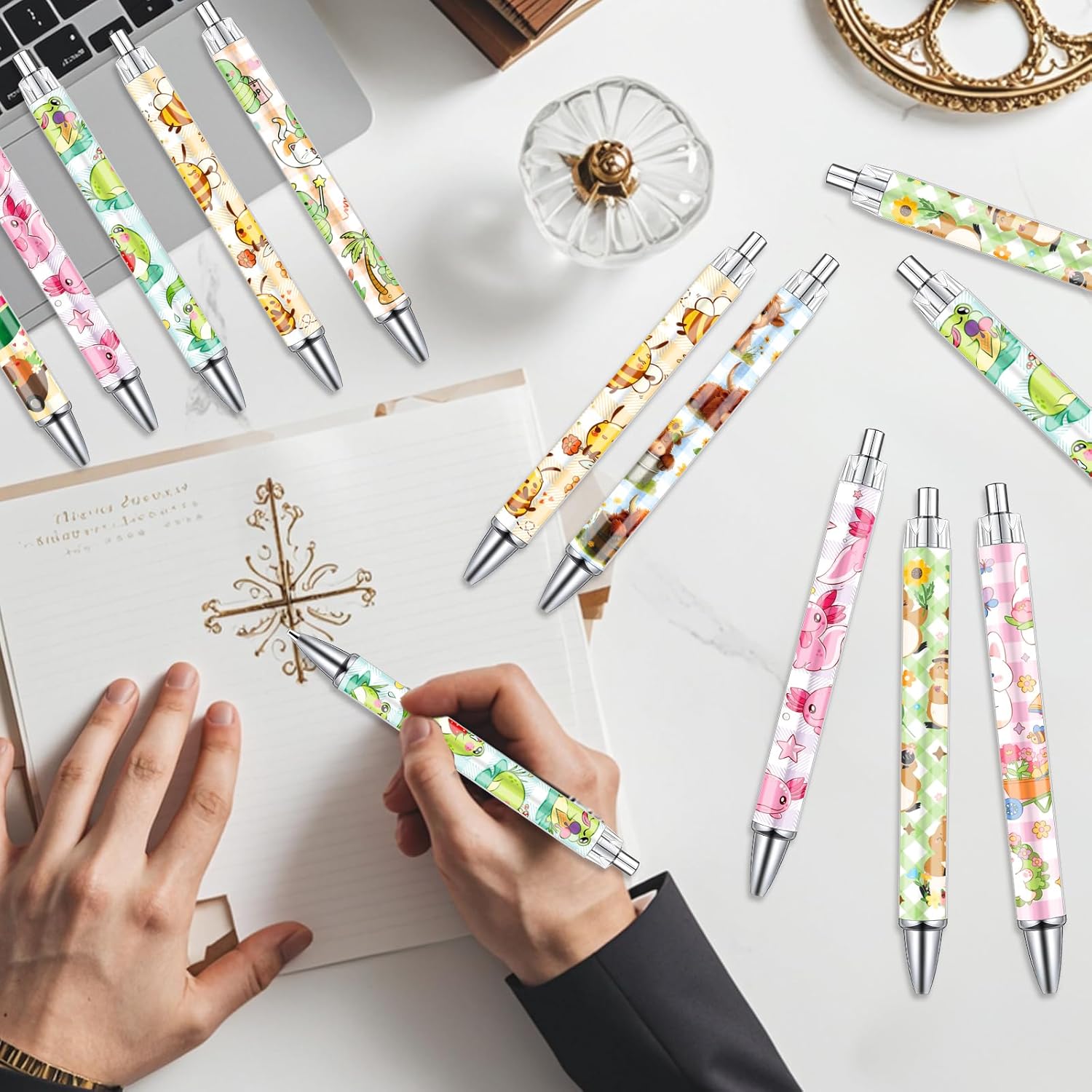 Animal Ballpoint Pens Gift Set - 24PCS Cartoon Animal Pens