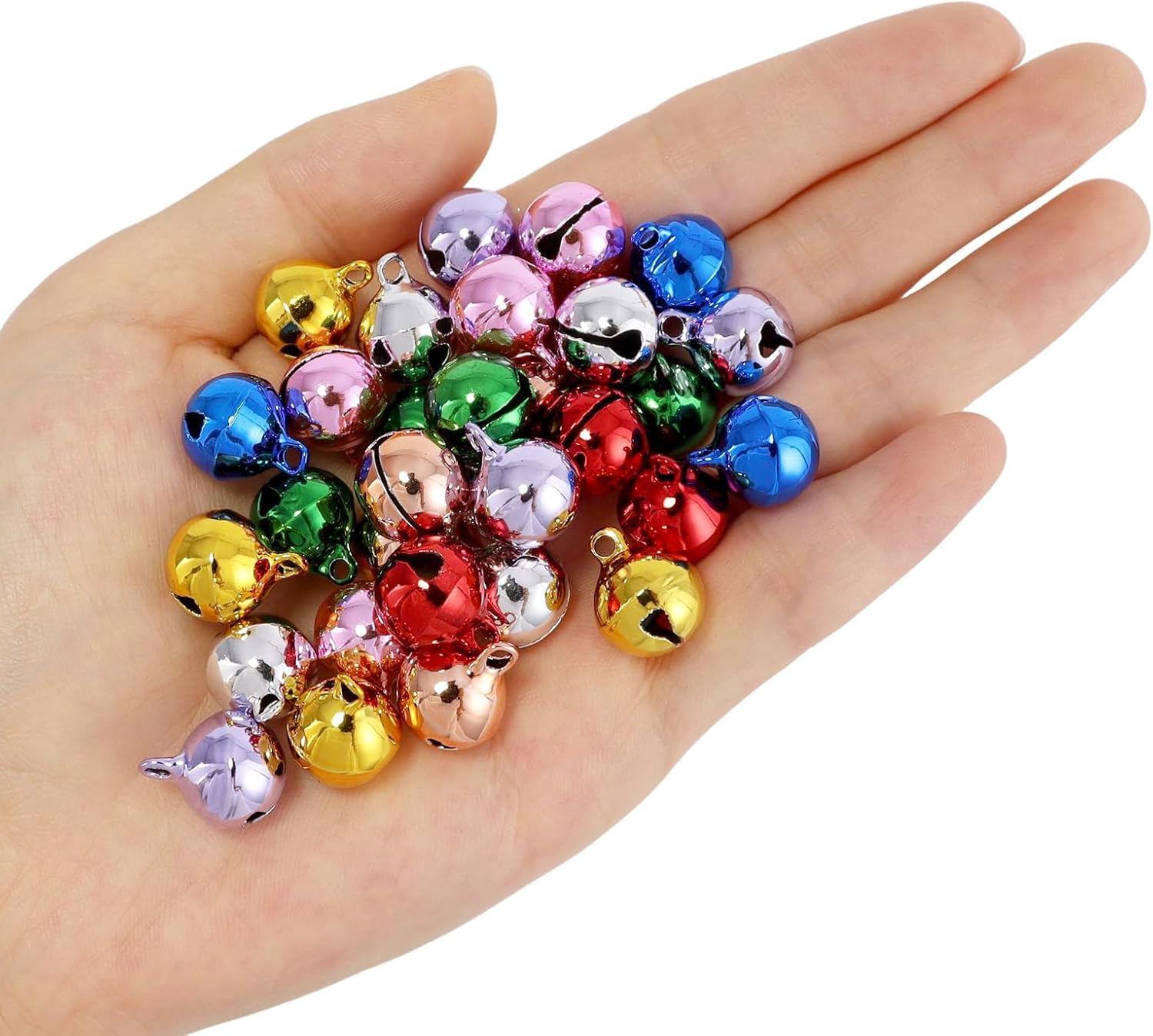 LIGHOON 120 Pcs 12 Inch Colorful Craft Bells