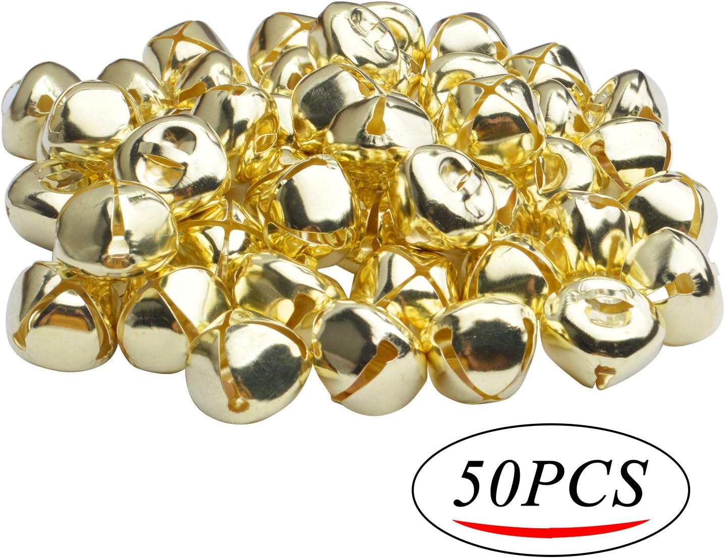 BronaGrand 50pcs Jingle Bells DIY Christmas Craft Bells