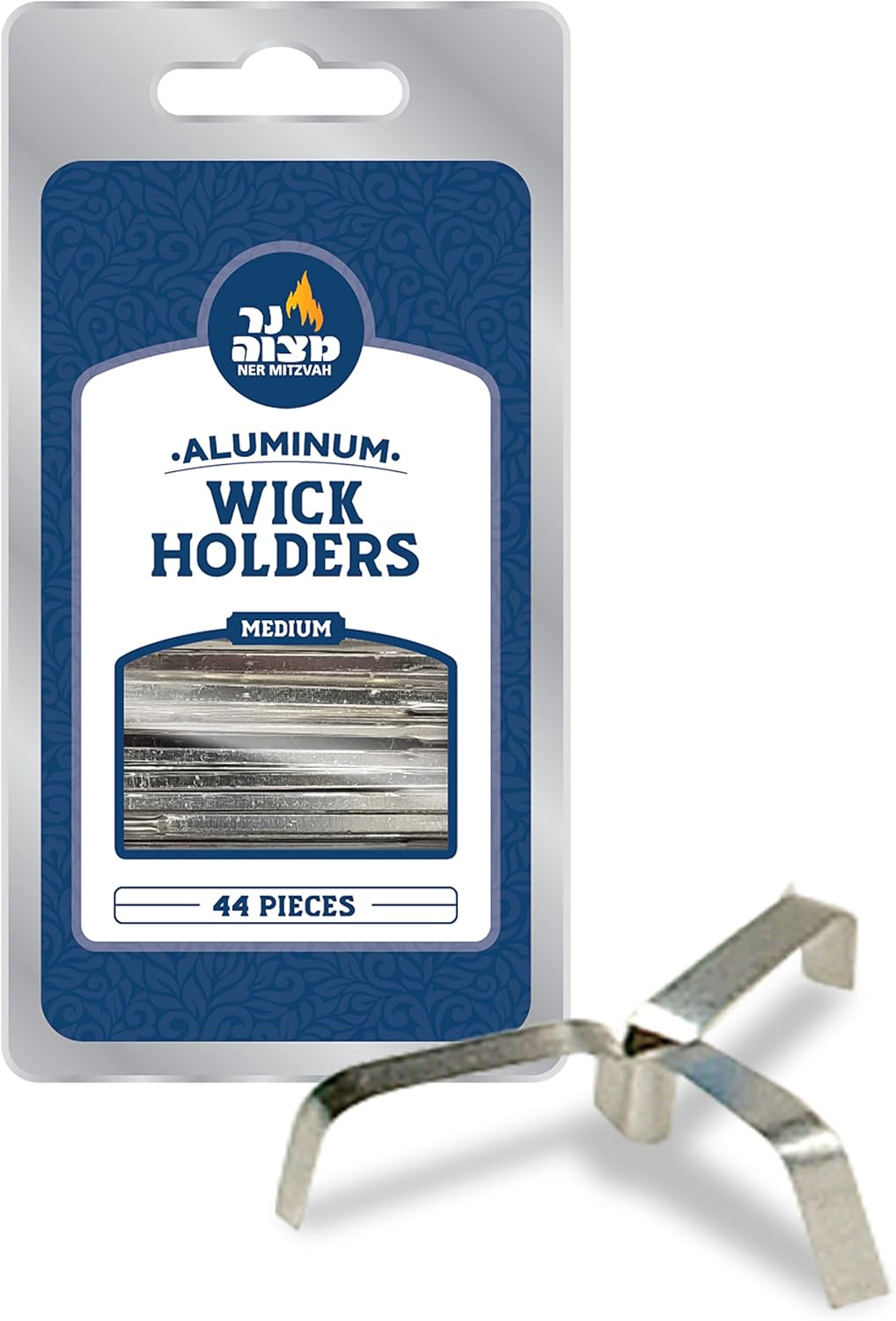 Ner Mitzvah Aluminum Wick Holders 44 Pack Medium