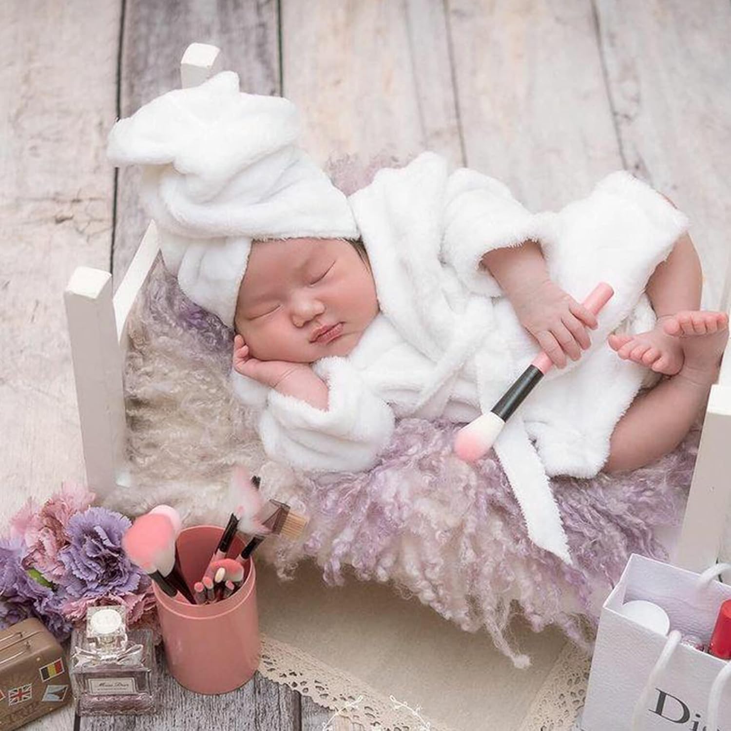 MG House Newborn Baby Photography Bathrobe Outfit Set