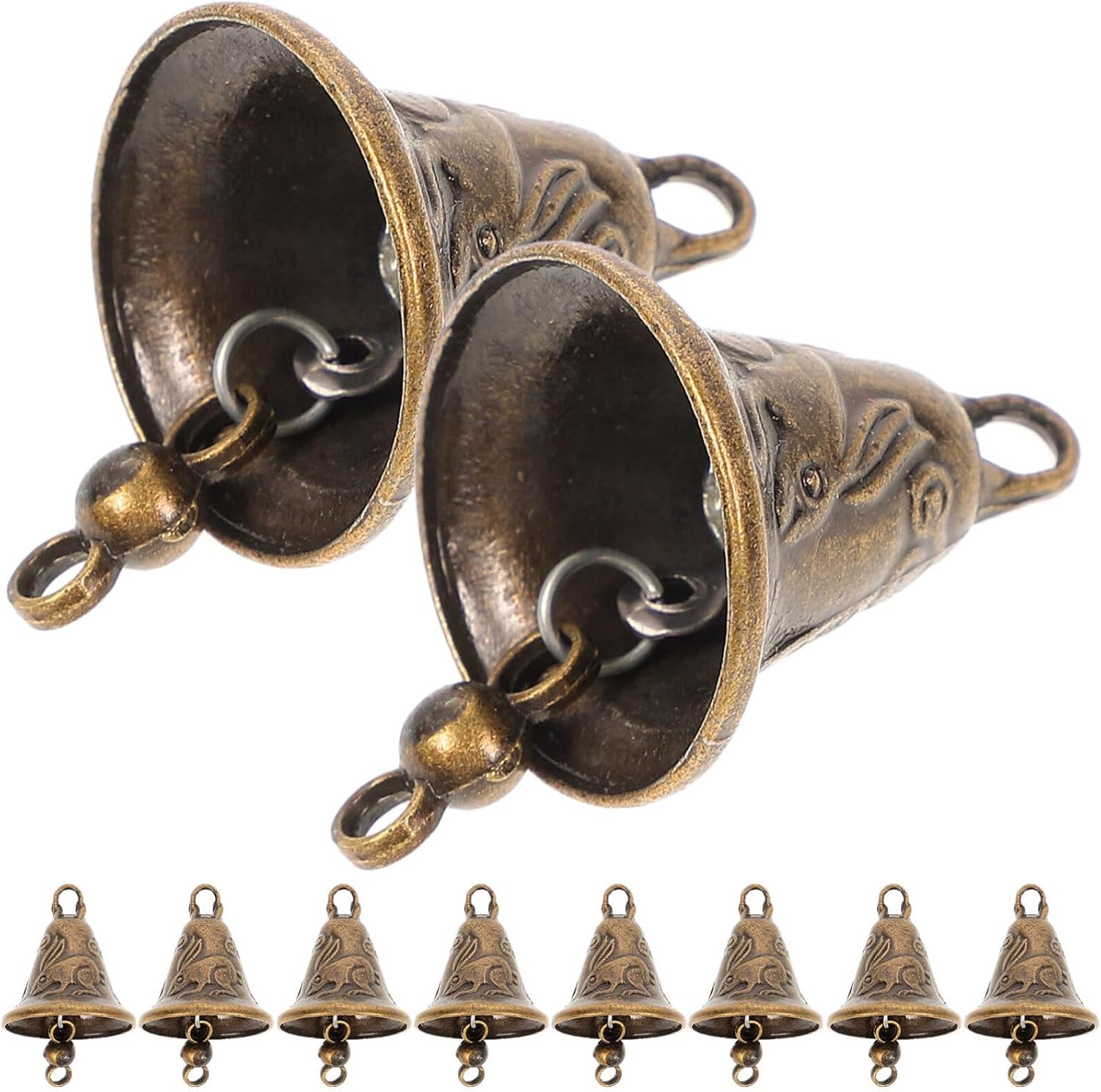 MAGICLULU 11pcs Mini Jingle Bells Christmas Tree Pendants