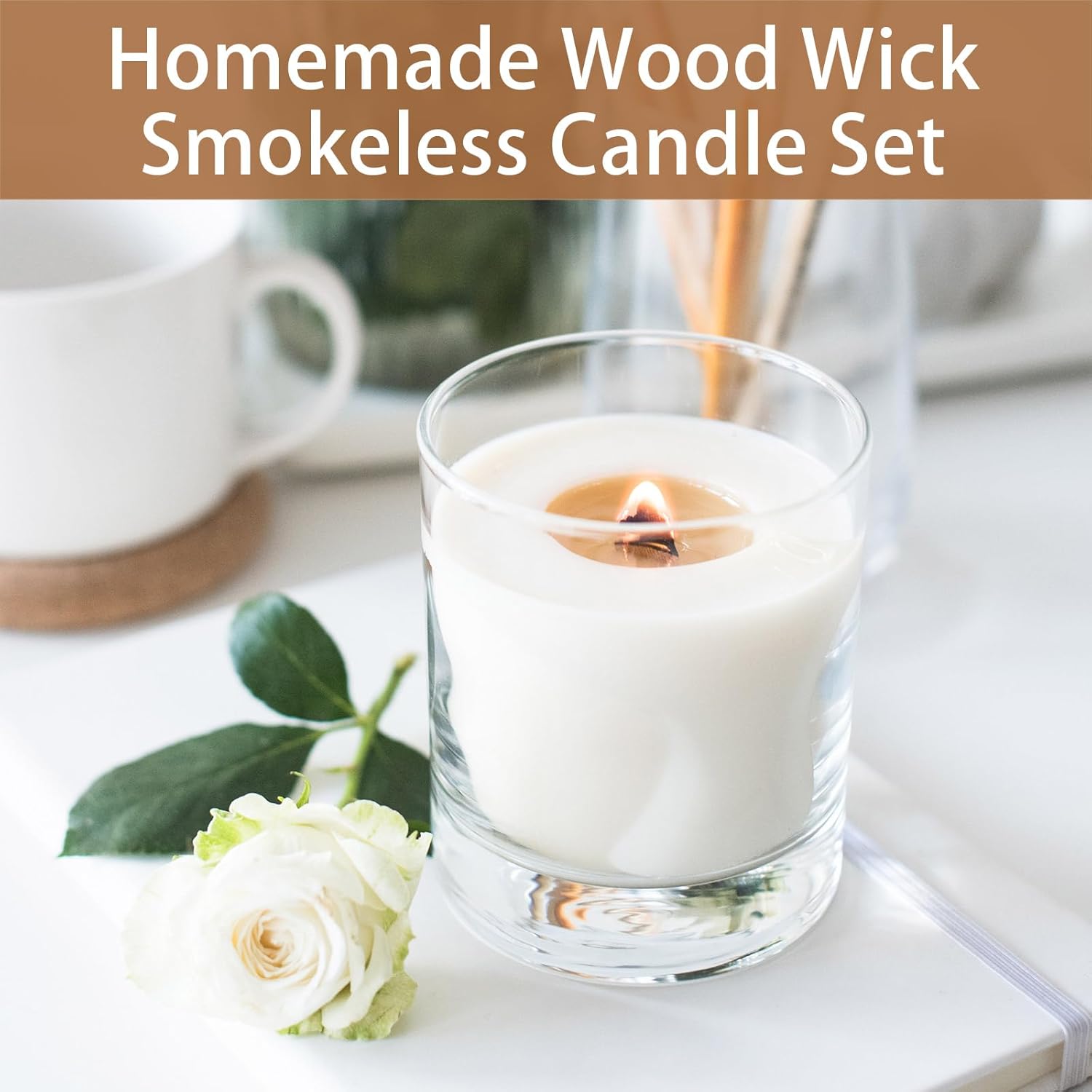 301Pcs Wood Wicks for Candle Making DIY Set