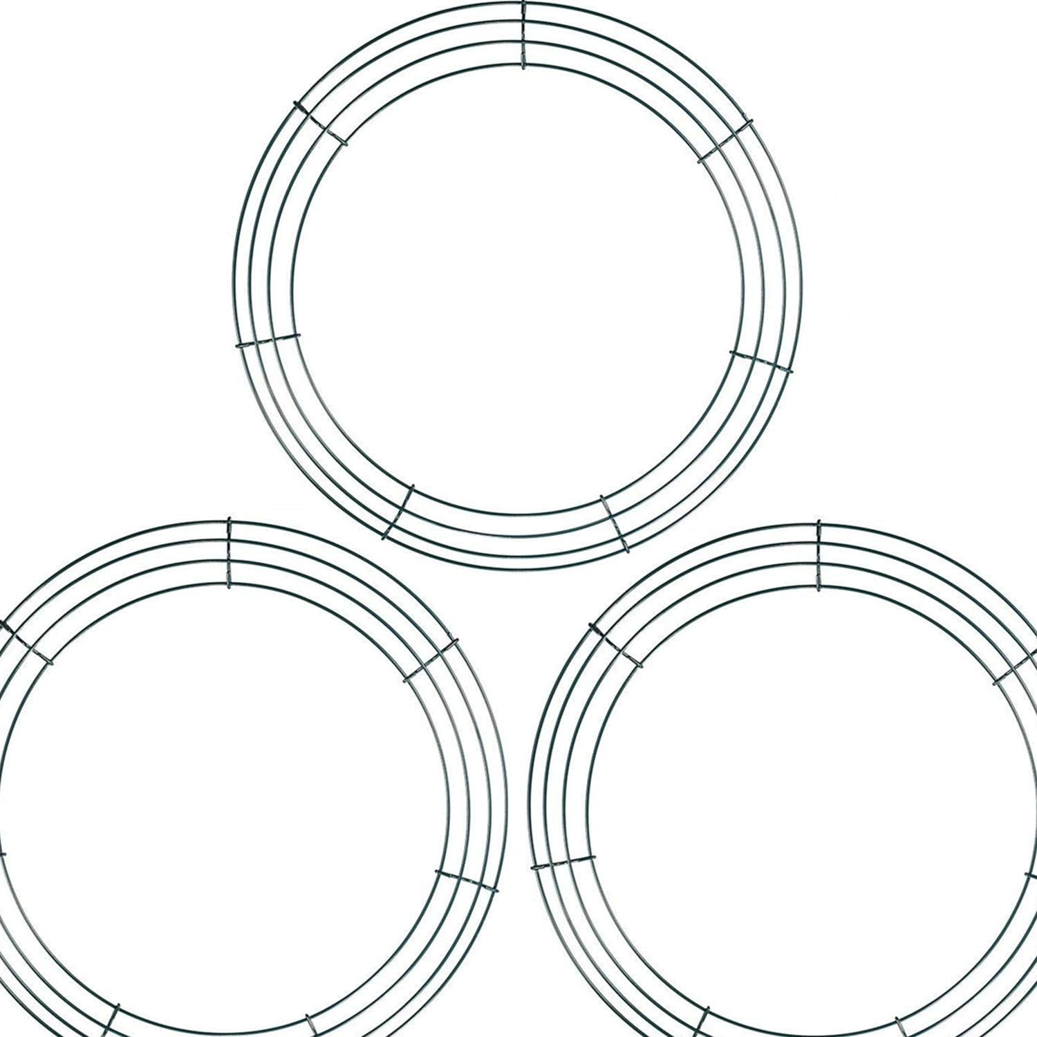 Stark 3 Pack Green Wire Wreath Frames for Crafts