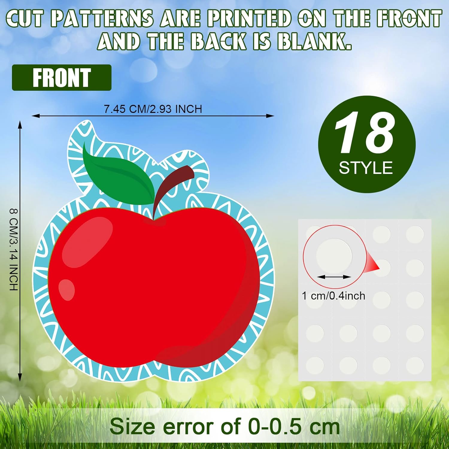 Zonon 90 Pcs Apple Cutouts Classroom Bulletin Board Decorations
