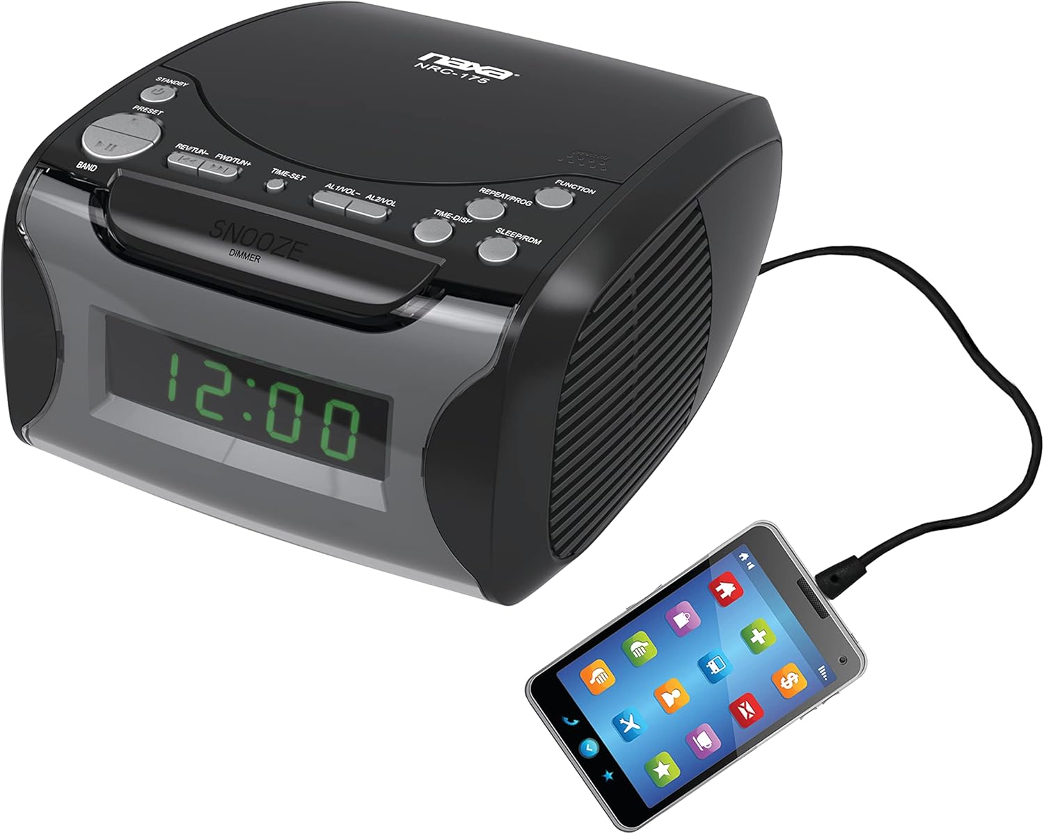 Digital Alarm Clock Radio with CD Player and USB Charge Port 1