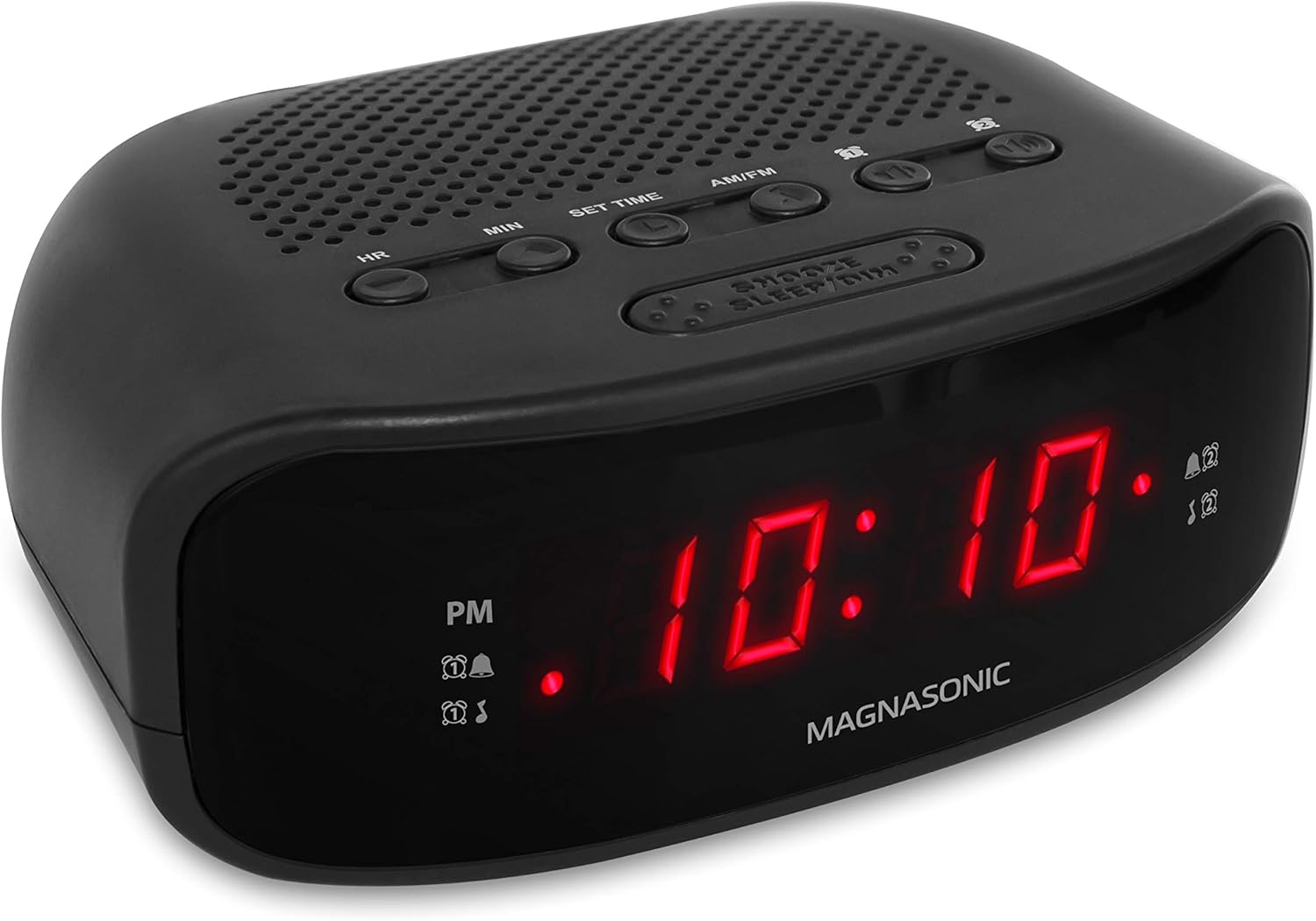 Magnasonic Digital AM FM Clock Radio with Dual Alarm and Sleep Function