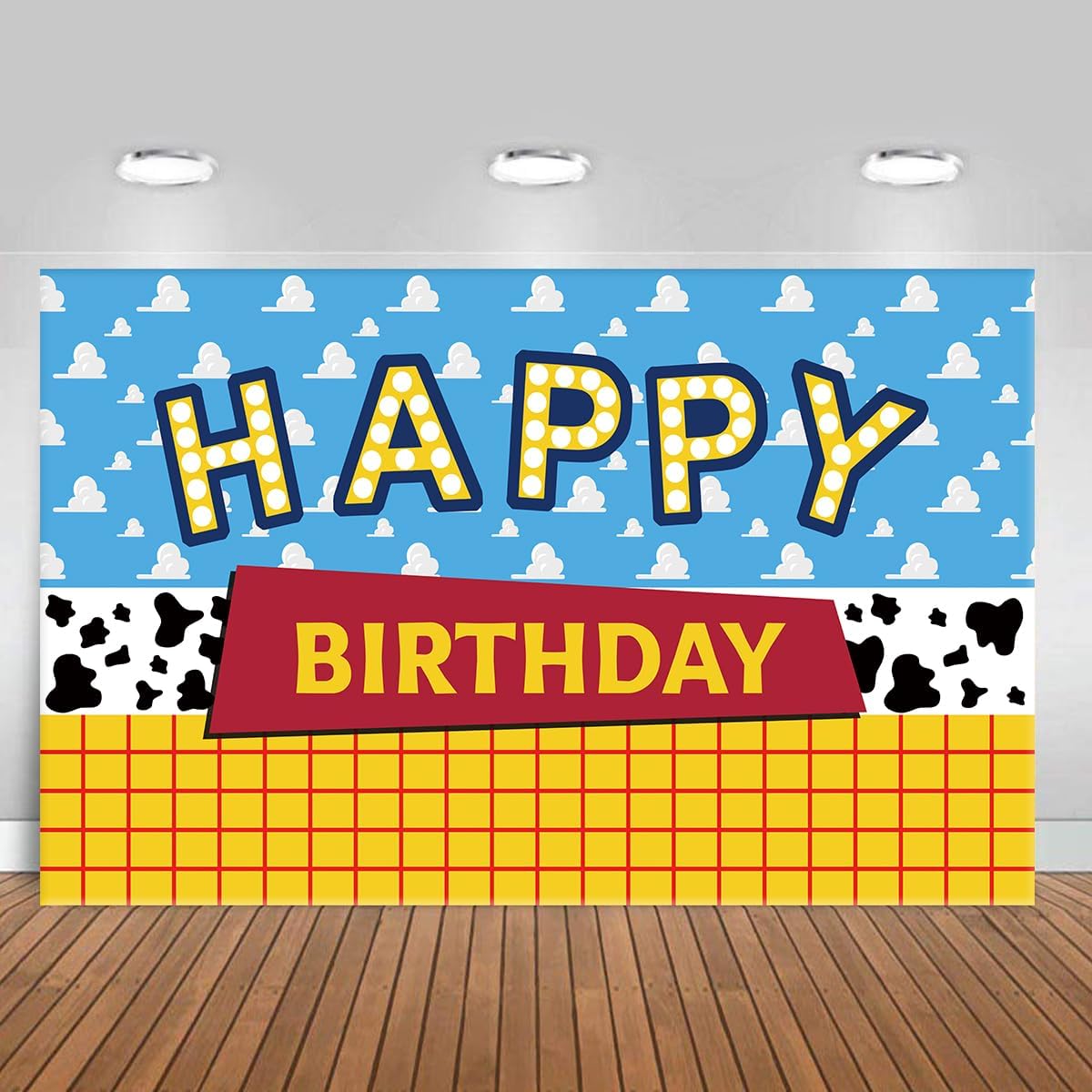 Cartoon Story Birthday Backdrop 5X3FT