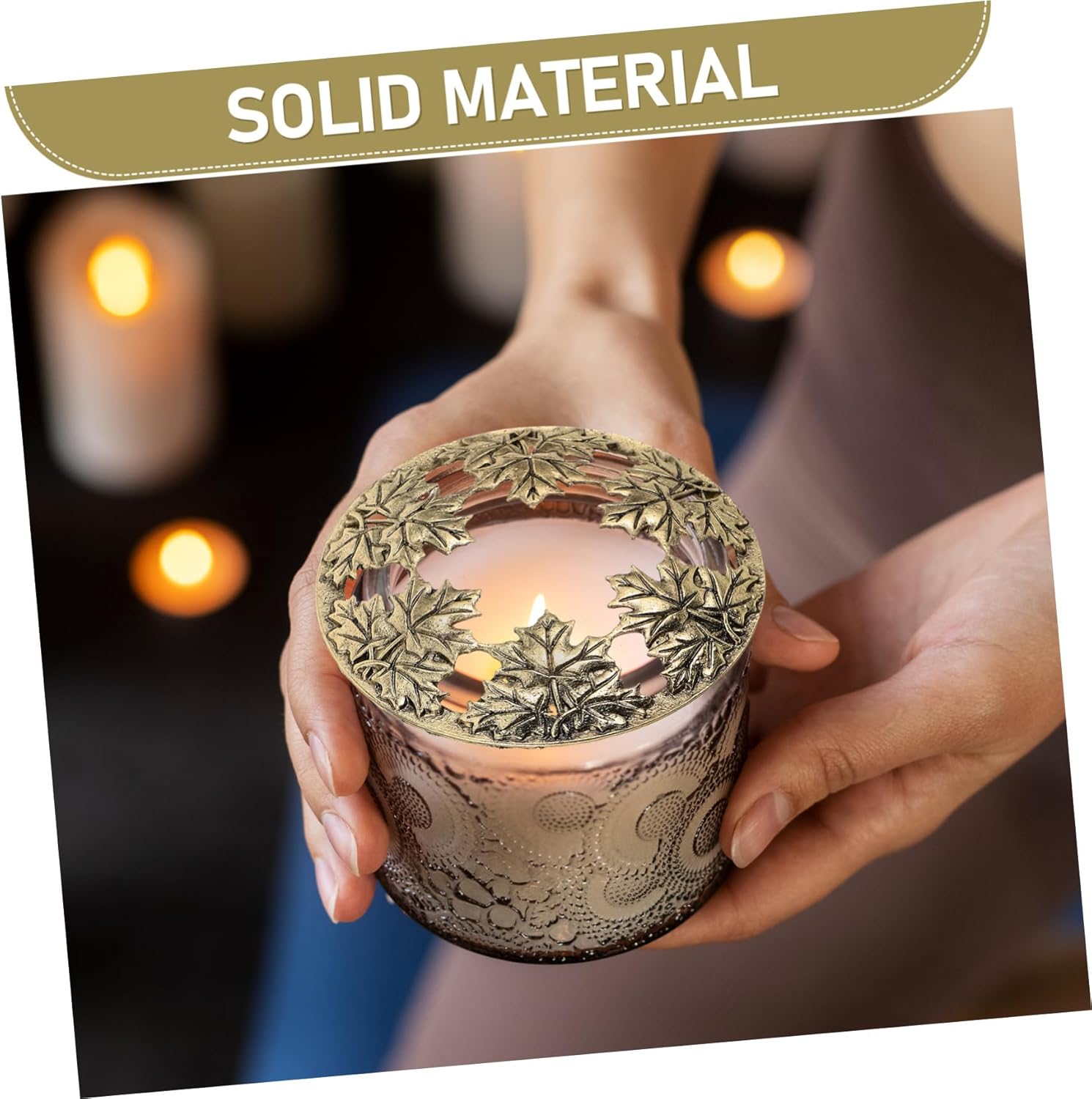 Maple Leaf Candle Topper with Extinguishing Cap