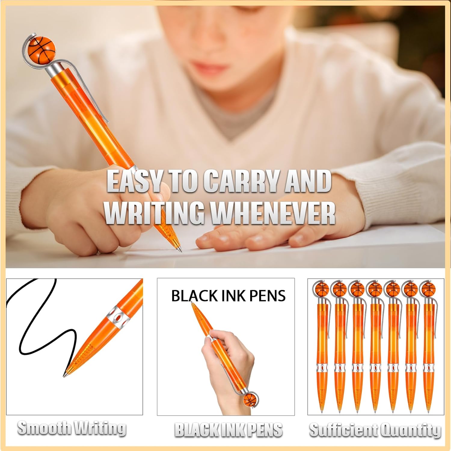 12Pcs Basketball Pens for Parties and School Supplies