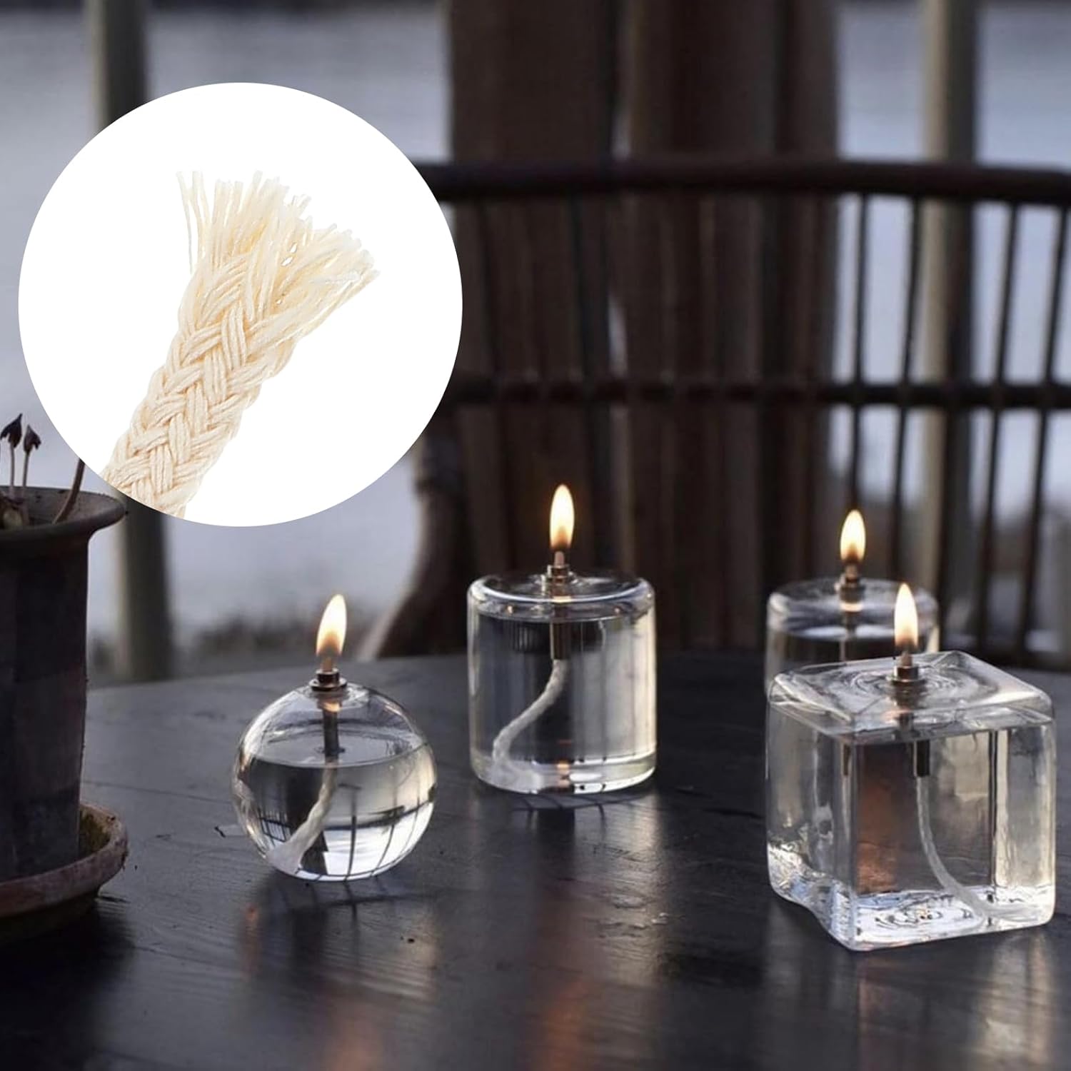 20 Pcs Cotton Braided Lamp Wicks for Oil Lamps and Candles