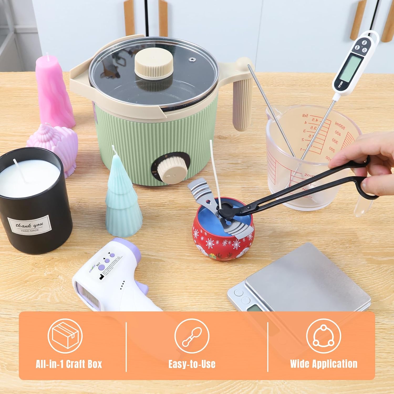 TOAUTO Candle Making Kit with 3Lbs Melting Pot