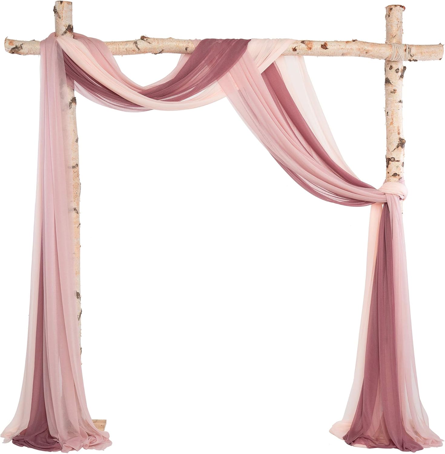 Lings Moment Wedding Arch Draping Fabric 3 Panels Dusty Rose Mauve Blush