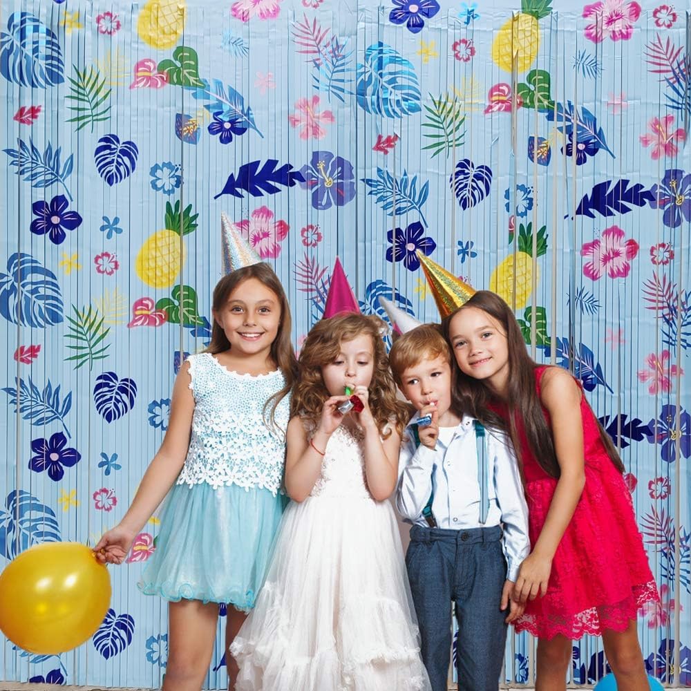 BEAF Hawaiian Element Birthday Backdrop Curtains