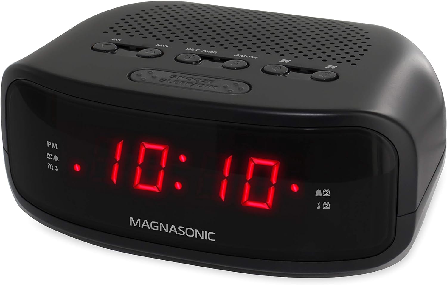 Magnasonic Digital AM FM Clock Radio with Dual Alarm and Sleep Function
