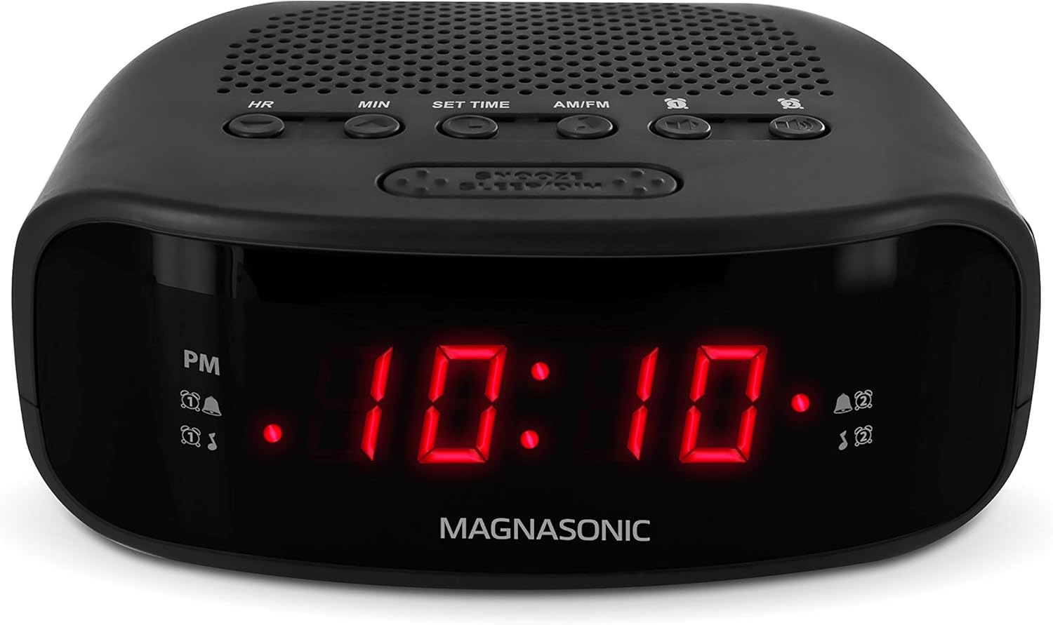 Magnasonic Digital AM FM Clock Radio with Dual Alarm and Sleep Function