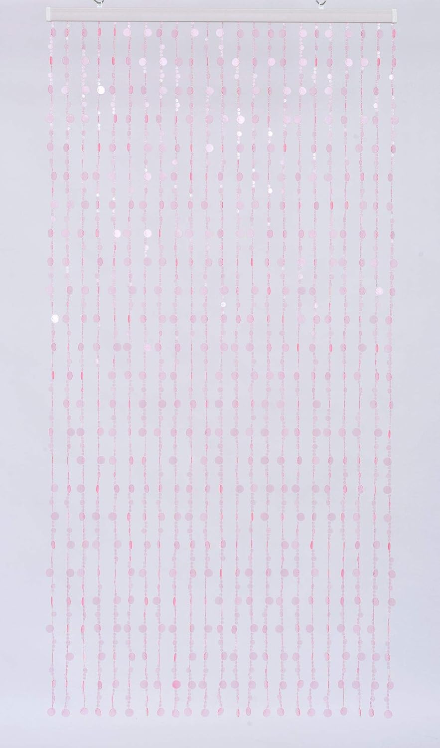 FlavorThings 3FTx6FT Pink Iridescent Beaded Curtain