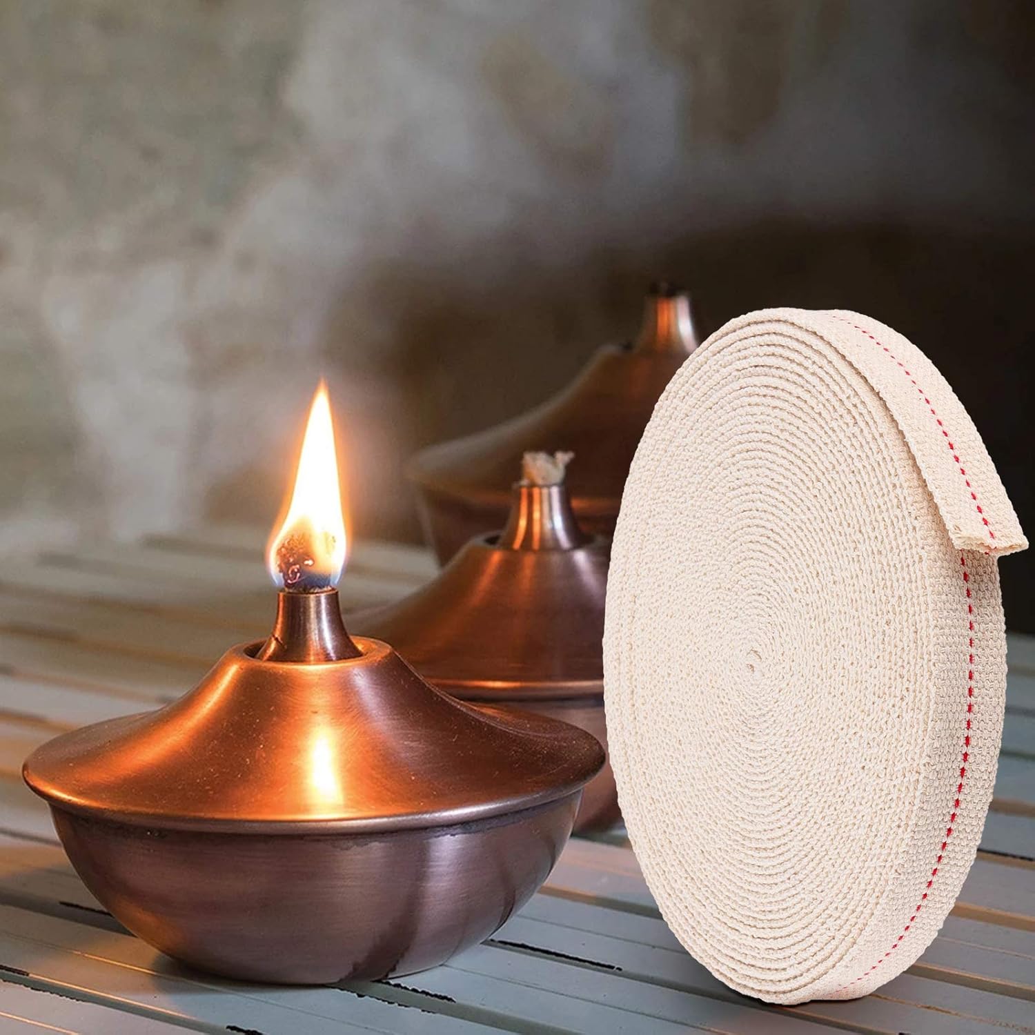 HAKZEON 2 Rolls 1 Inch Oil Lamp Wicks 33 Feet Long