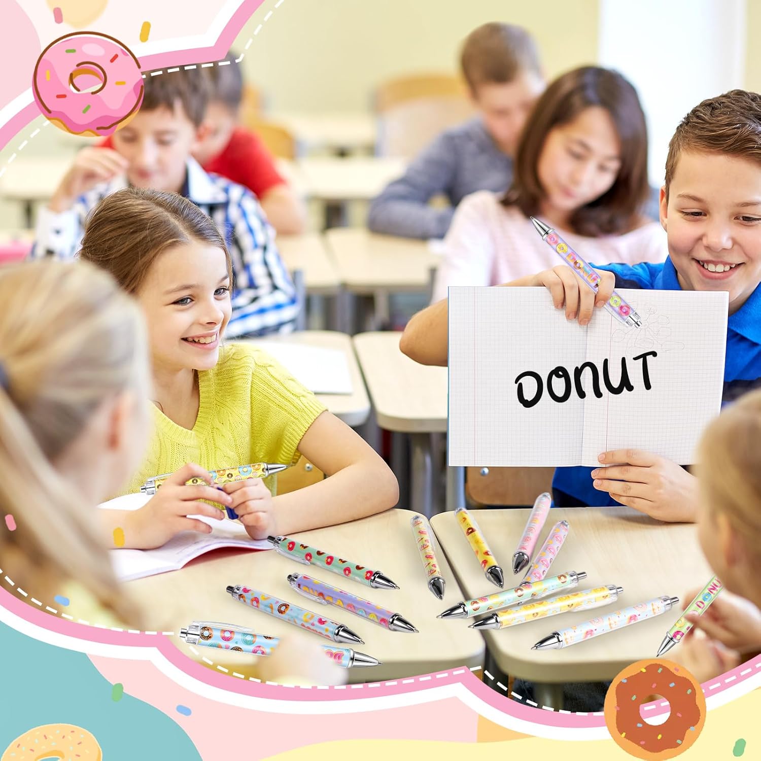 48 Pcs Donut Gel Pens Bulk Cute Donut Writing Pens