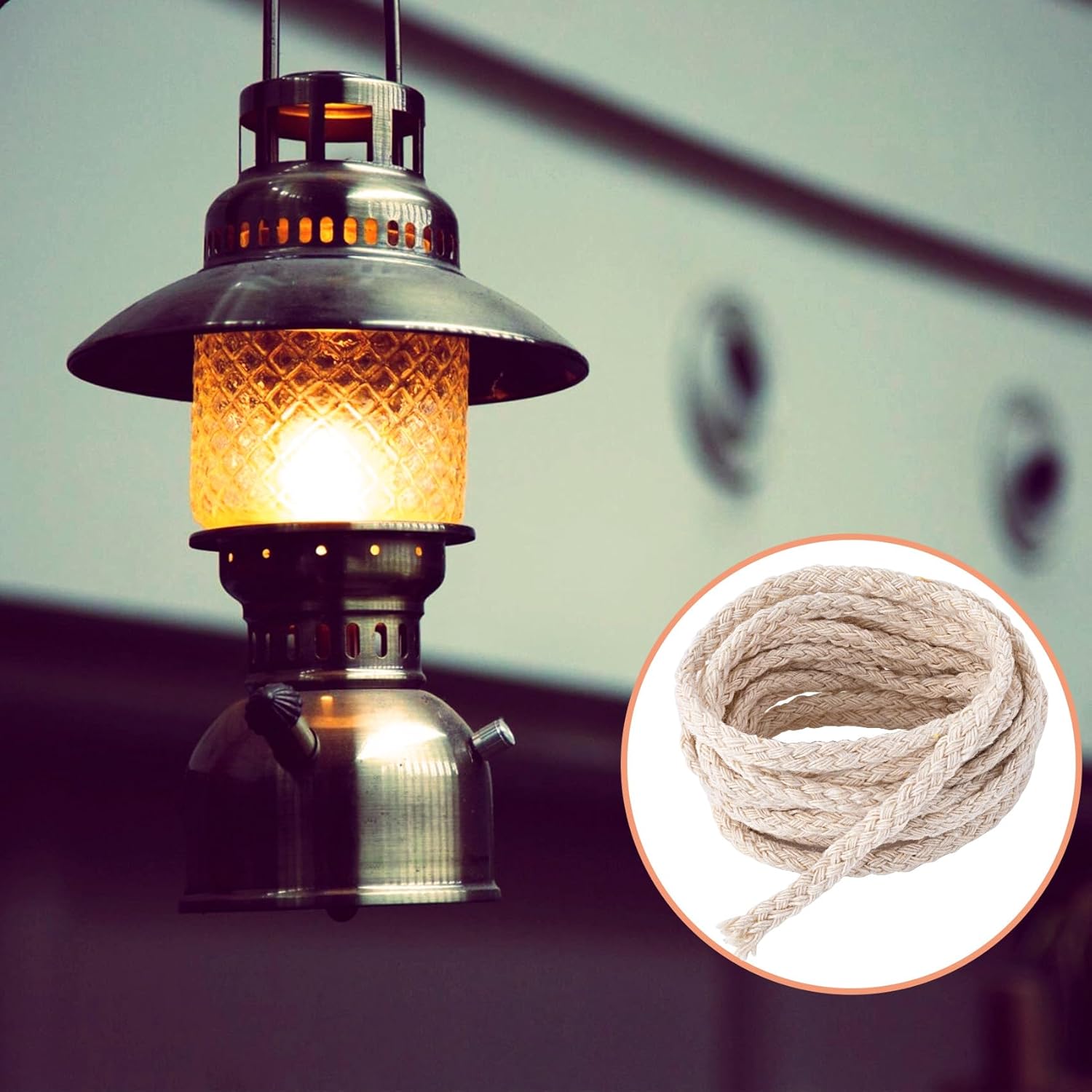 656 Ft 5mm Cotton Oil Lamp Wicks - Beige