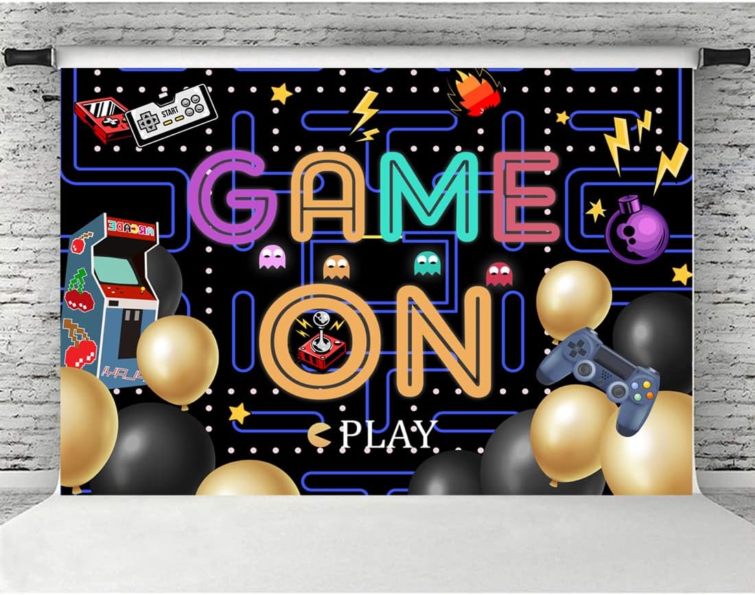 Lofaris 5x3ft Colorful Lights Game On Backdrop