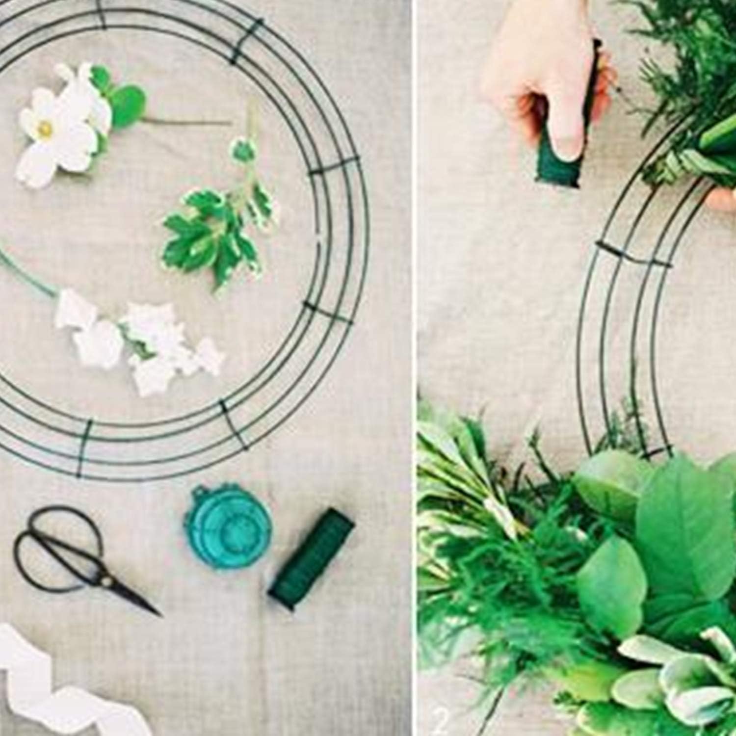 Stark 3 Pack Green Wire Wreath Frames for Crafts