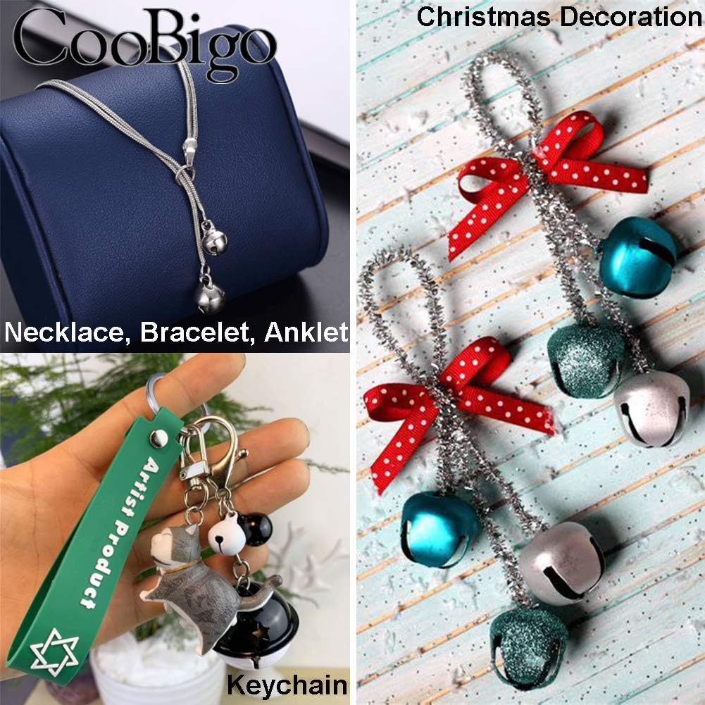 100 Pack Colorful Metal Christmas Jingle Bells 14mm