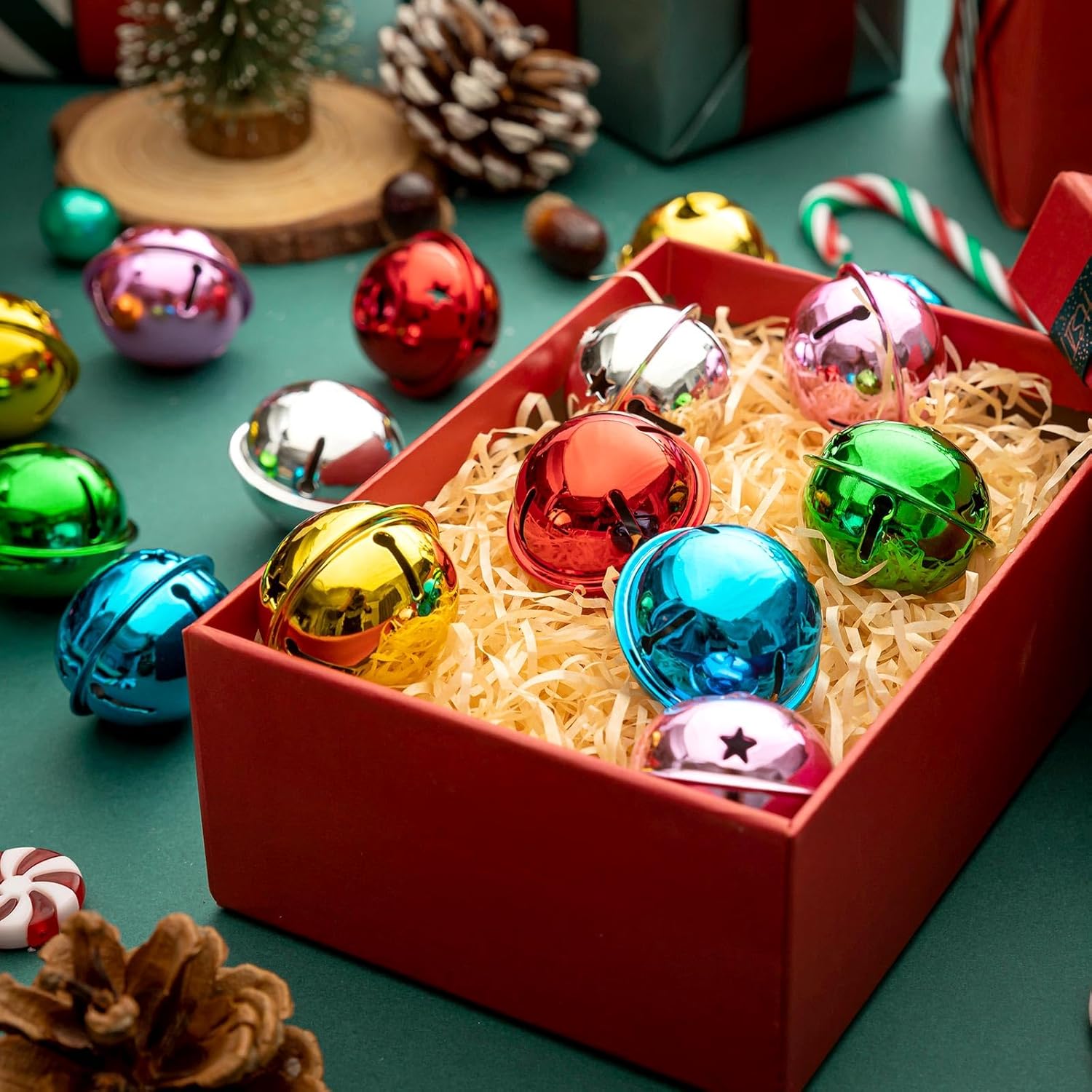 18PCS Large Jingle Bells for Christmas Crafts and Decor