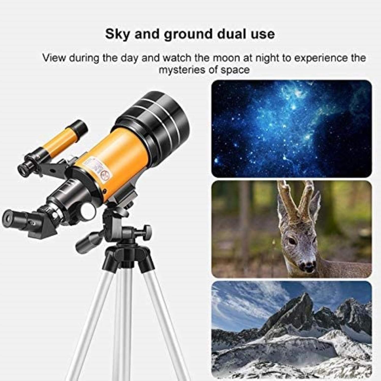 High-Definition Stargazing Refracting Telescope for Indoor Outdoor Use
